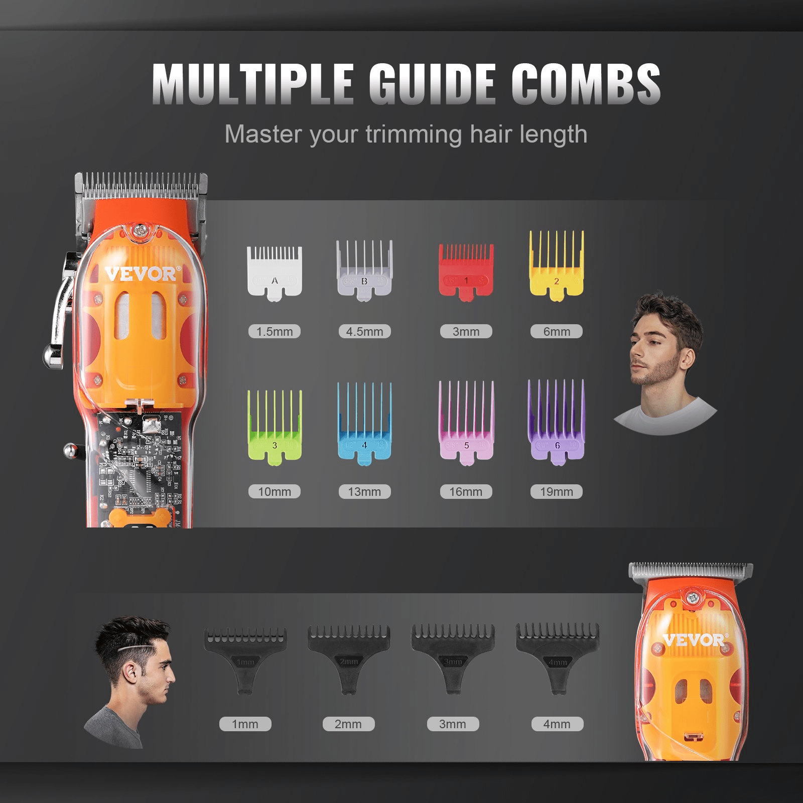 Versatile VEVOR Hair Clipper and Shaver - 3 - in - 1 USB Rechargeable Grooming Set - GNS Beauty & Personal Care