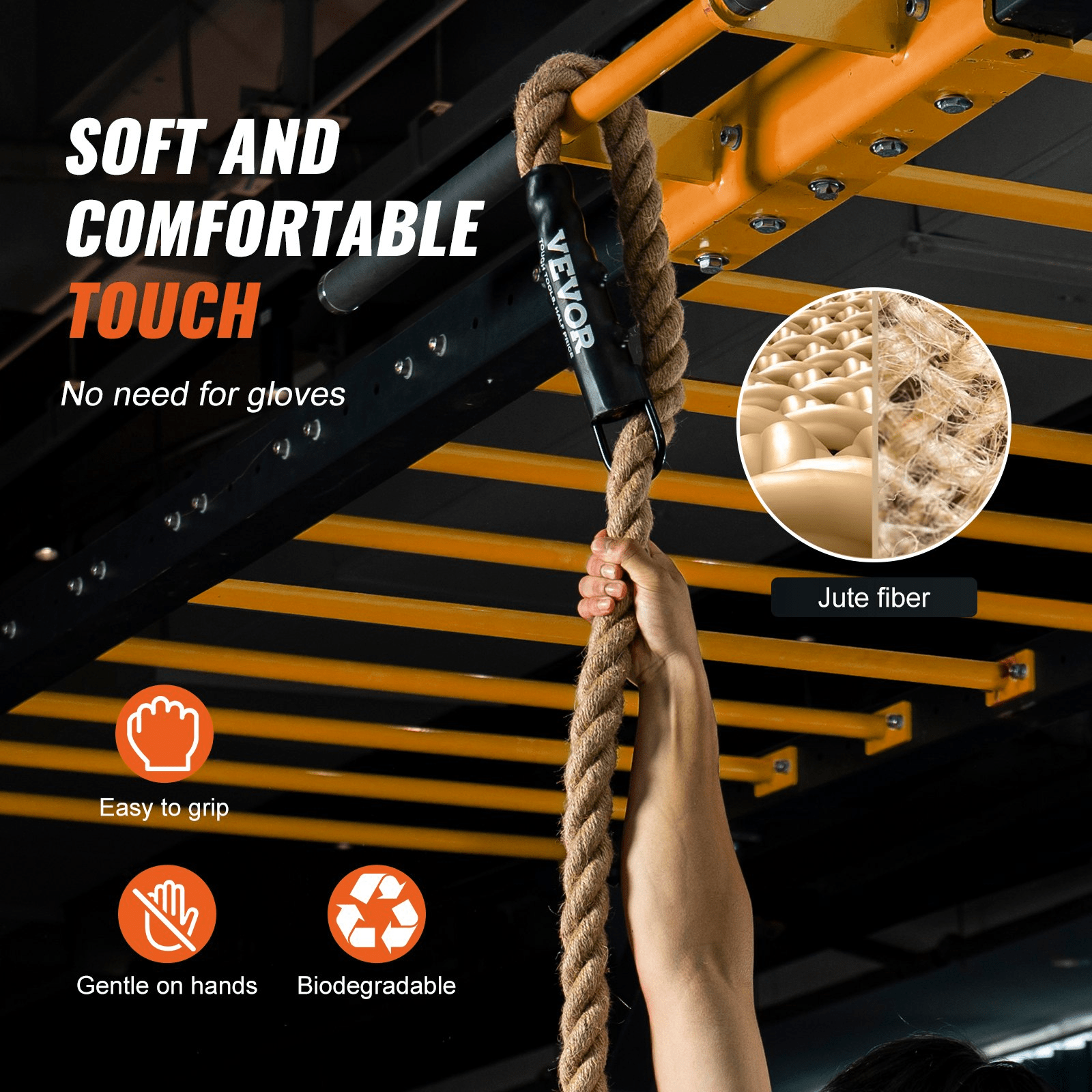 VEVOR 1.5" x 20FT Gym Climbing Rope | Fitness & Strength Training - GNS Beauty & Personal Care