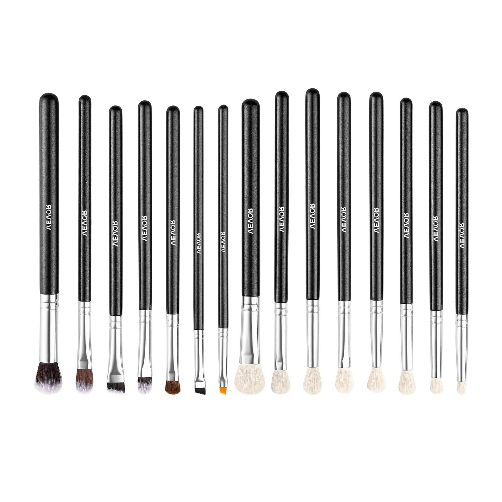 VEVOR 15PCS Makeup Brush Set for Foundation Blending Eyeshadow with Soft Bristle - GNS Beauty & Personal Care