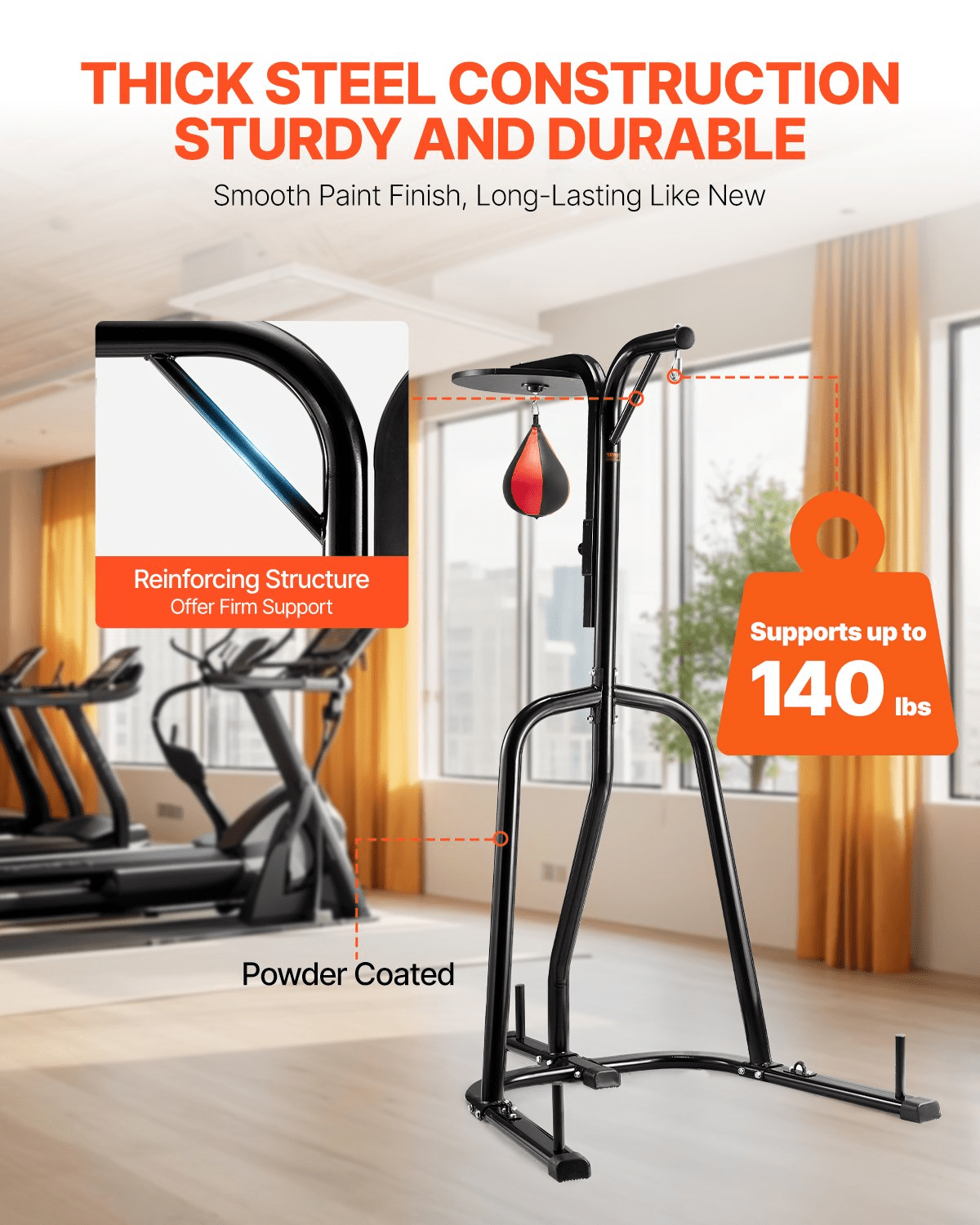 VEVOR 2 - in - 1 Heavy Duty Punching Bag Stand | Steel Frame for Home Boxing & Fitness - GNS Beauty & Personal Care