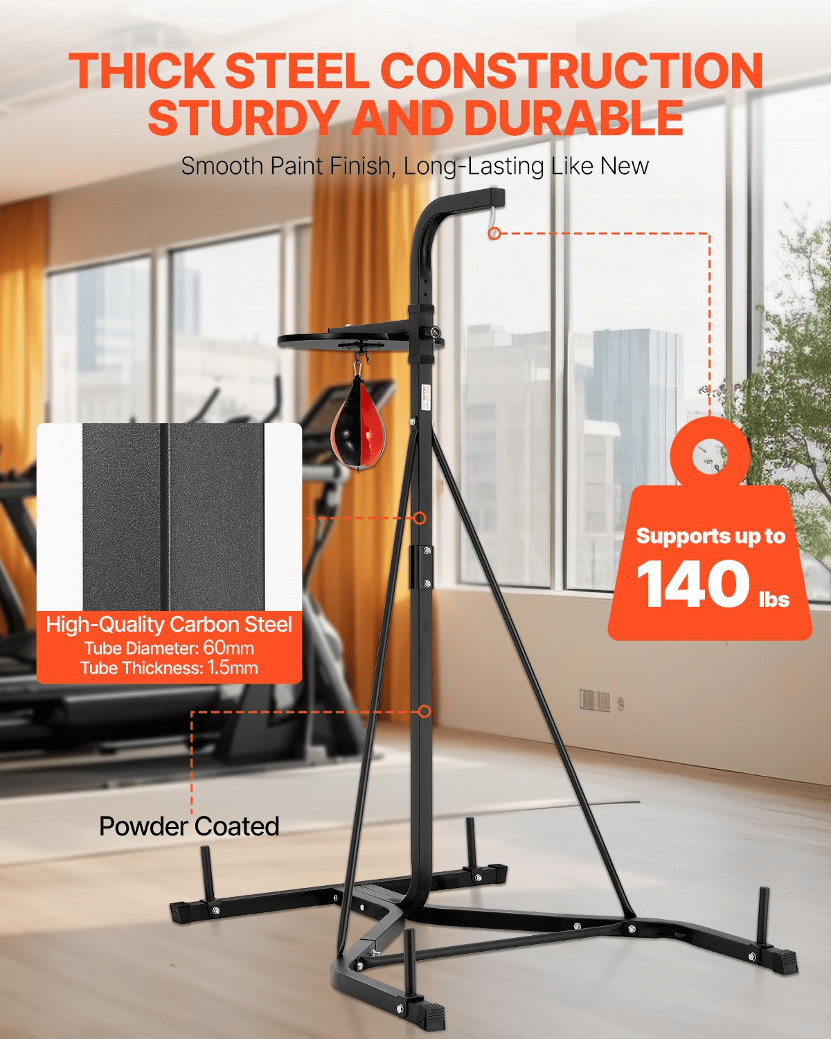 VEVOR 2 - in - 1 Heavy Duty Punching Bag Stand | Steel Frame for Home Boxing & Fitness - GNS Beauty & Personal Care