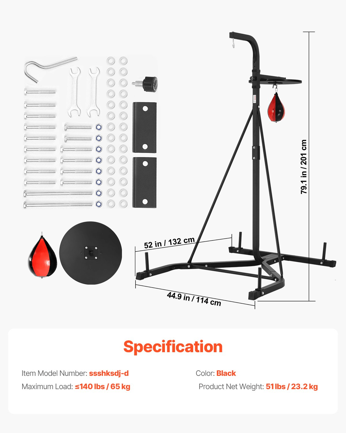 VEVOR 2 - in - 1 Heavy Duty Punching Bag Stand | Steel Frame for Home Boxing & Fitness - GNS Beauty & Personal Care