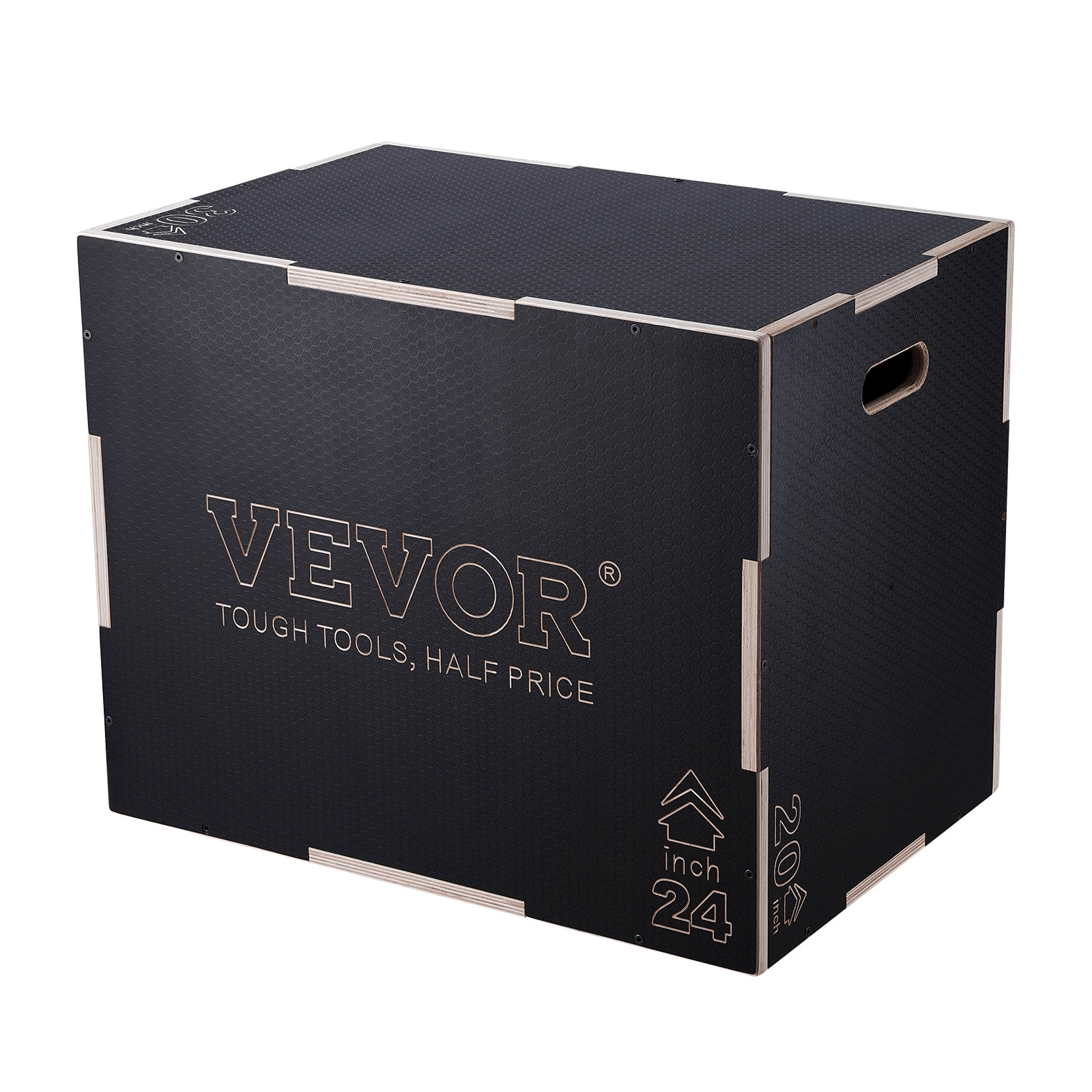 VEVOR 3 - in - 1 Wooden Plyometric Jump Box – Adjustable Training Platform for Strength & Conditioning - GNS Beauty & Personal Care