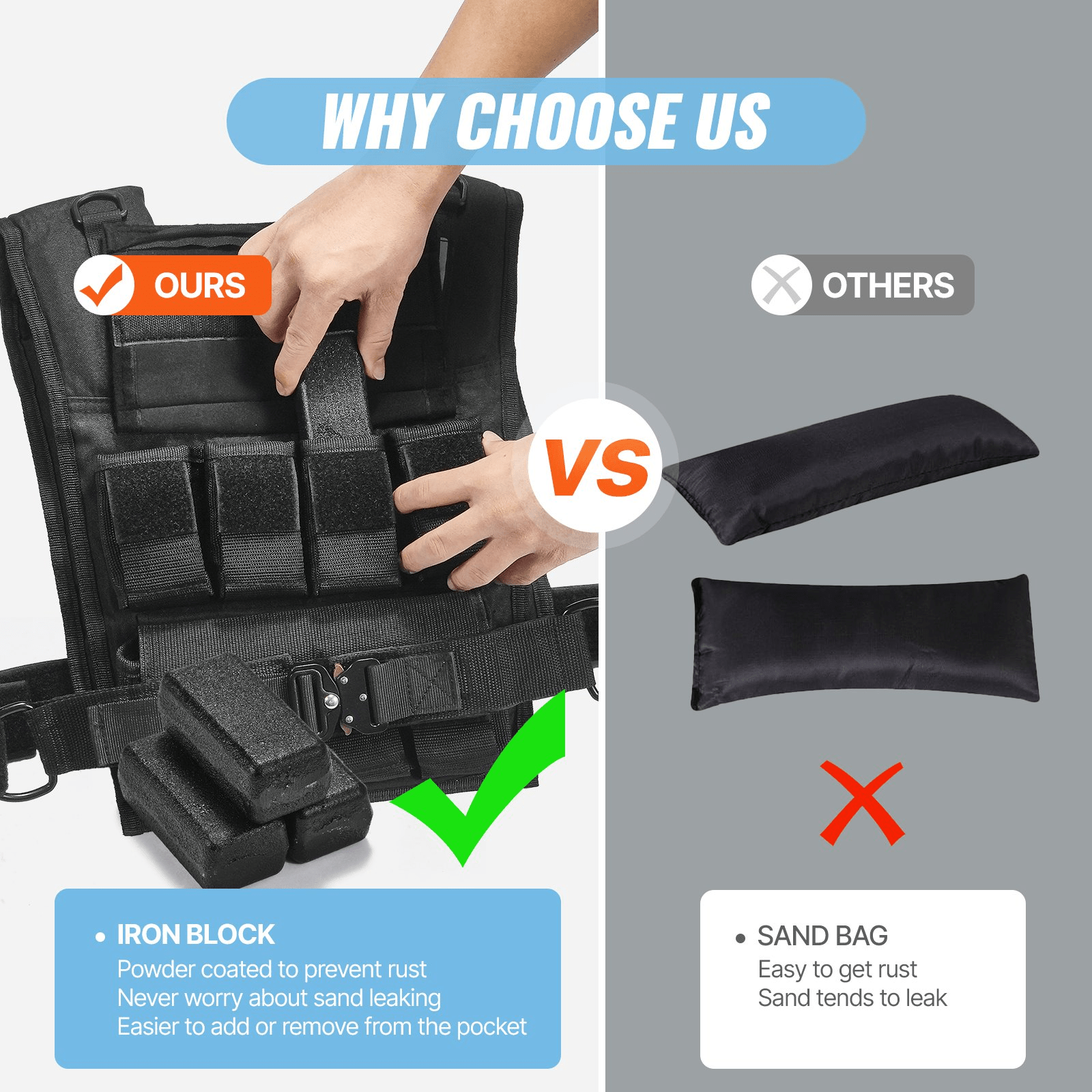 VEVOR 35lb Adjustable Weighted Vest for Men & Women | Strength Training & Running - GNS Beauty & Personal Care