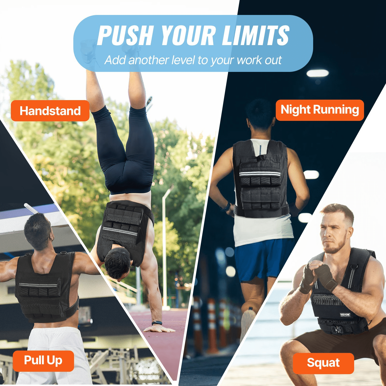 VEVOR 35lb Adjustable Weighted Vest for Men & Women | Strength Training & Running - GNS Beauty & Personal Care