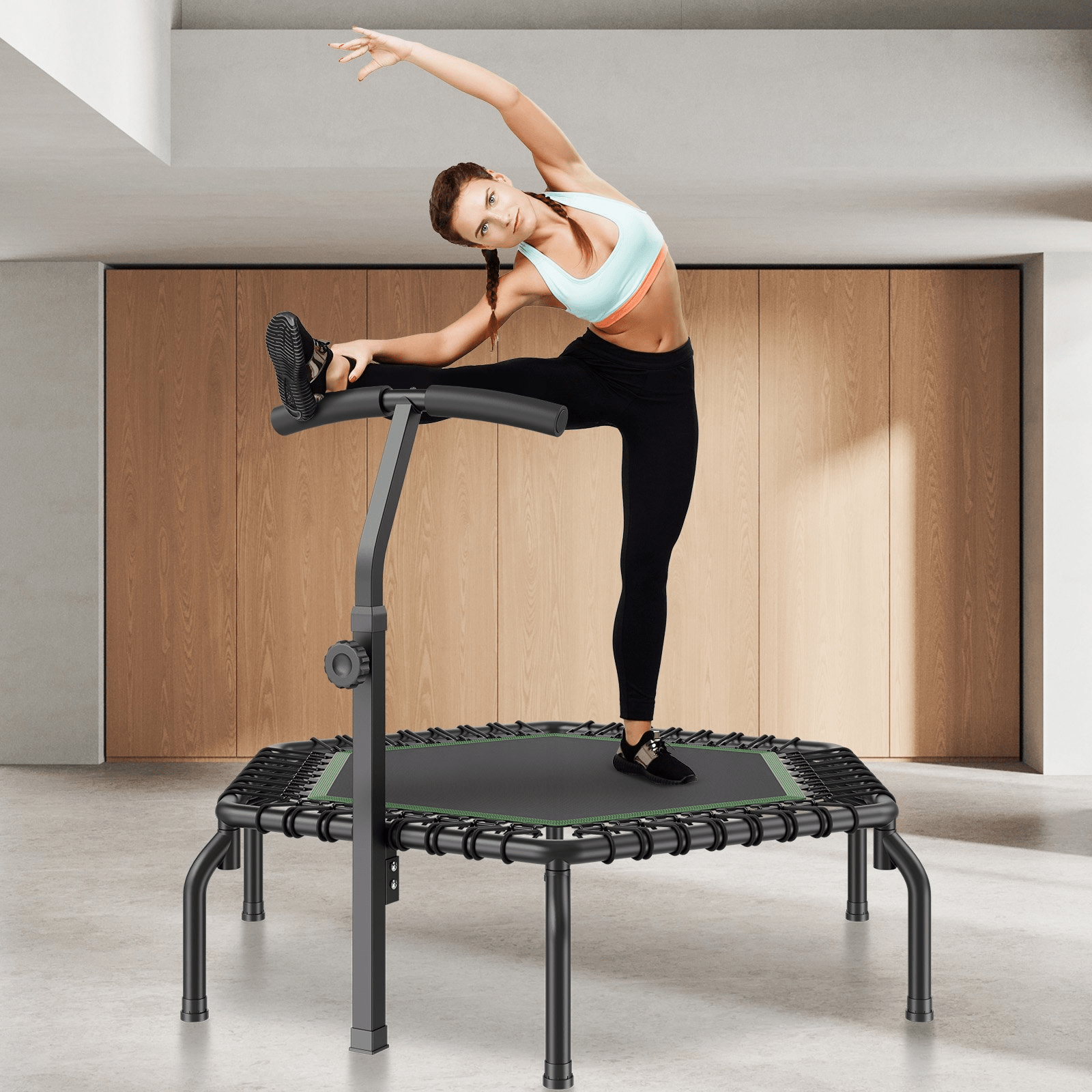 VEVOR 54.5" Mini Fitness Trampoline – High - Performance Rebounder for Cardio & Strength - GNS Beauty & Personal Care