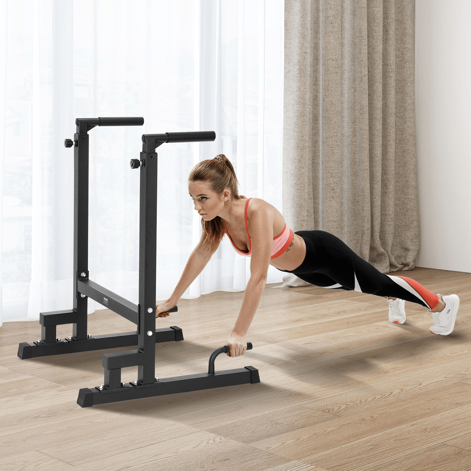VEVOR Adjustable Dip Bar – Heavy - Duty Strength Training for Home & Gym Workouts - GNS Beauty & Personal Care
