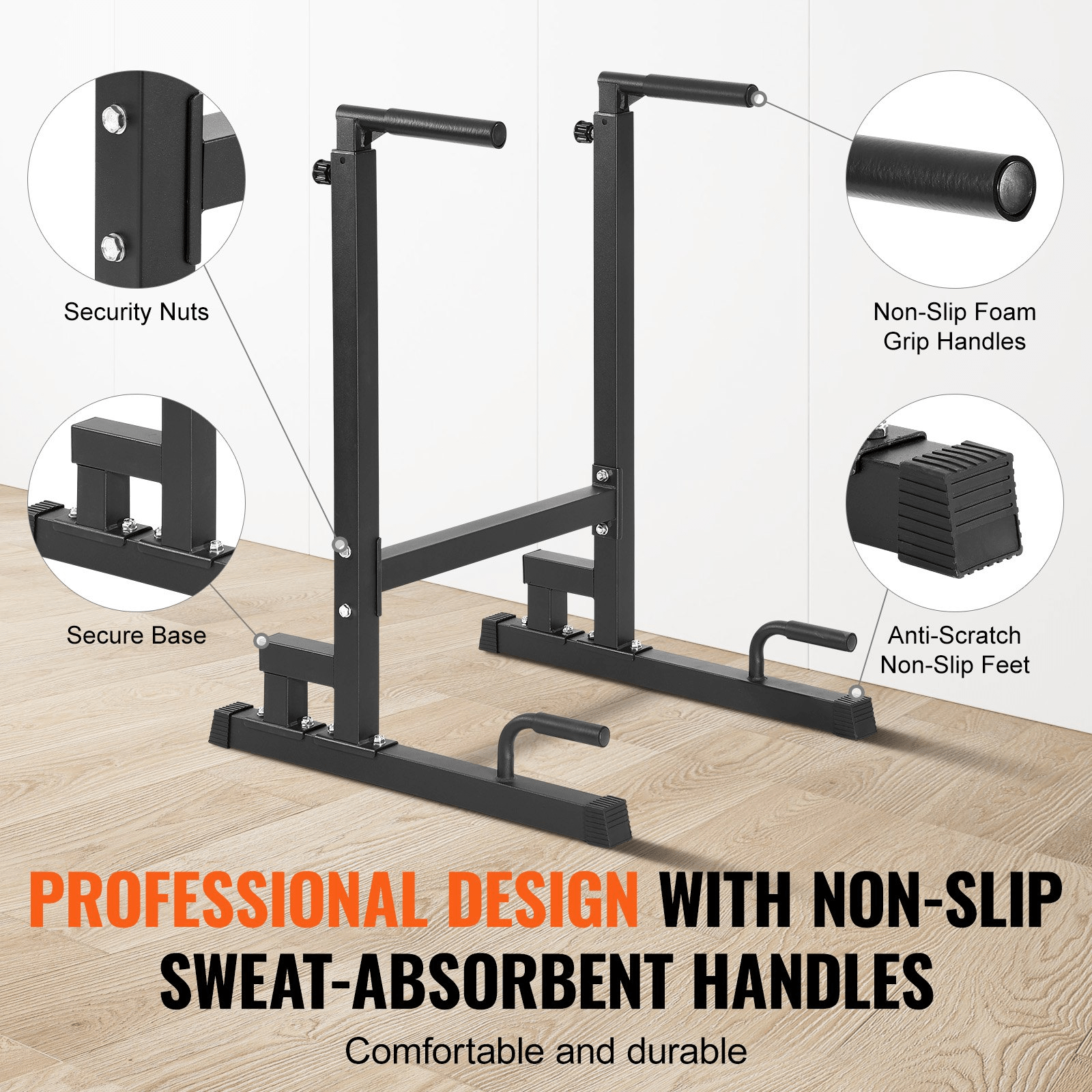 VEVOR Adjustable Dip Bar – Heavy - Duty Strength Training for Home & Gym Workouts - GNS Beauty & Personal Care