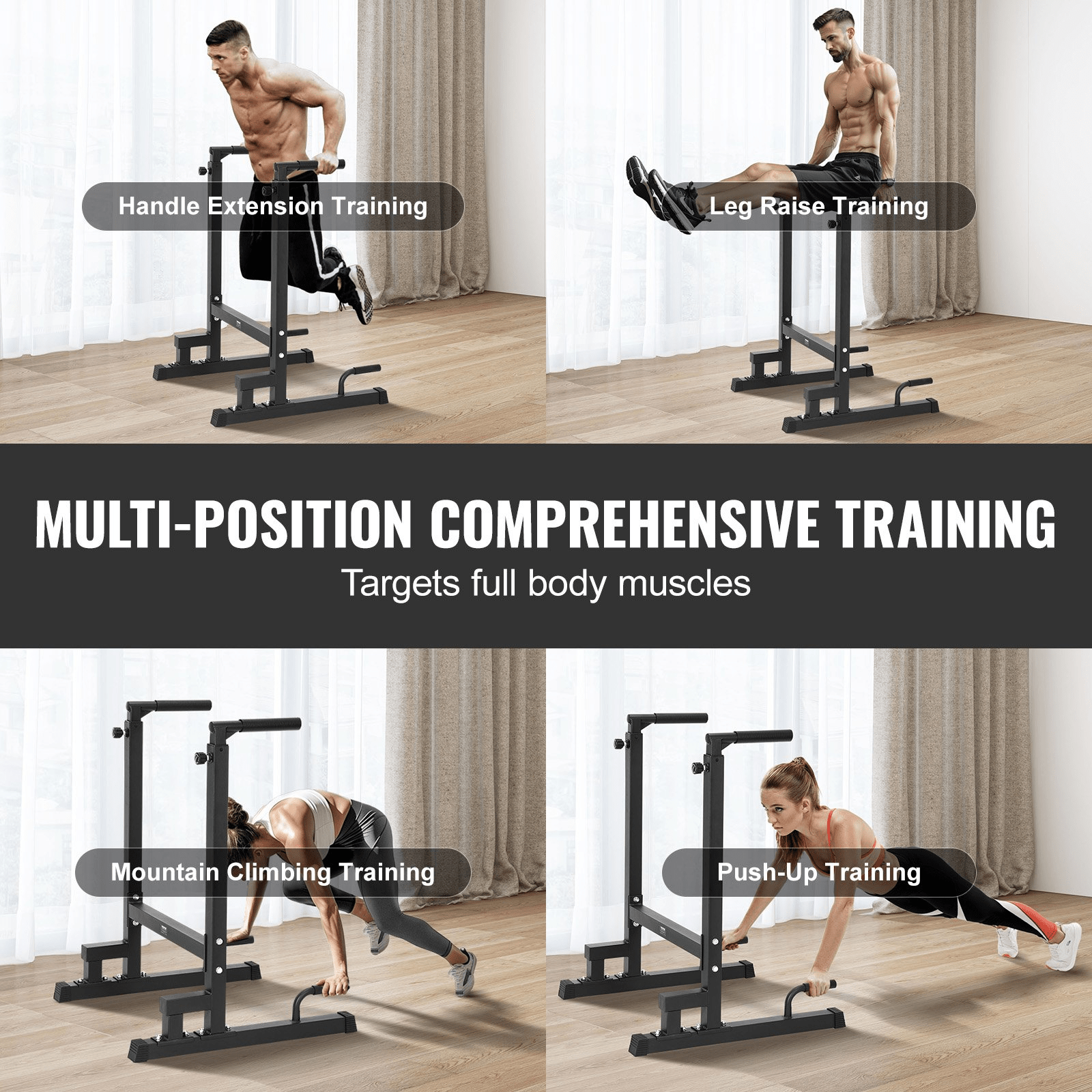 VEVOR Adjustable Dip Bar – Heavy - Duty Strength Training for Home & Gym Workouts - GNS Beauty & Personal Care