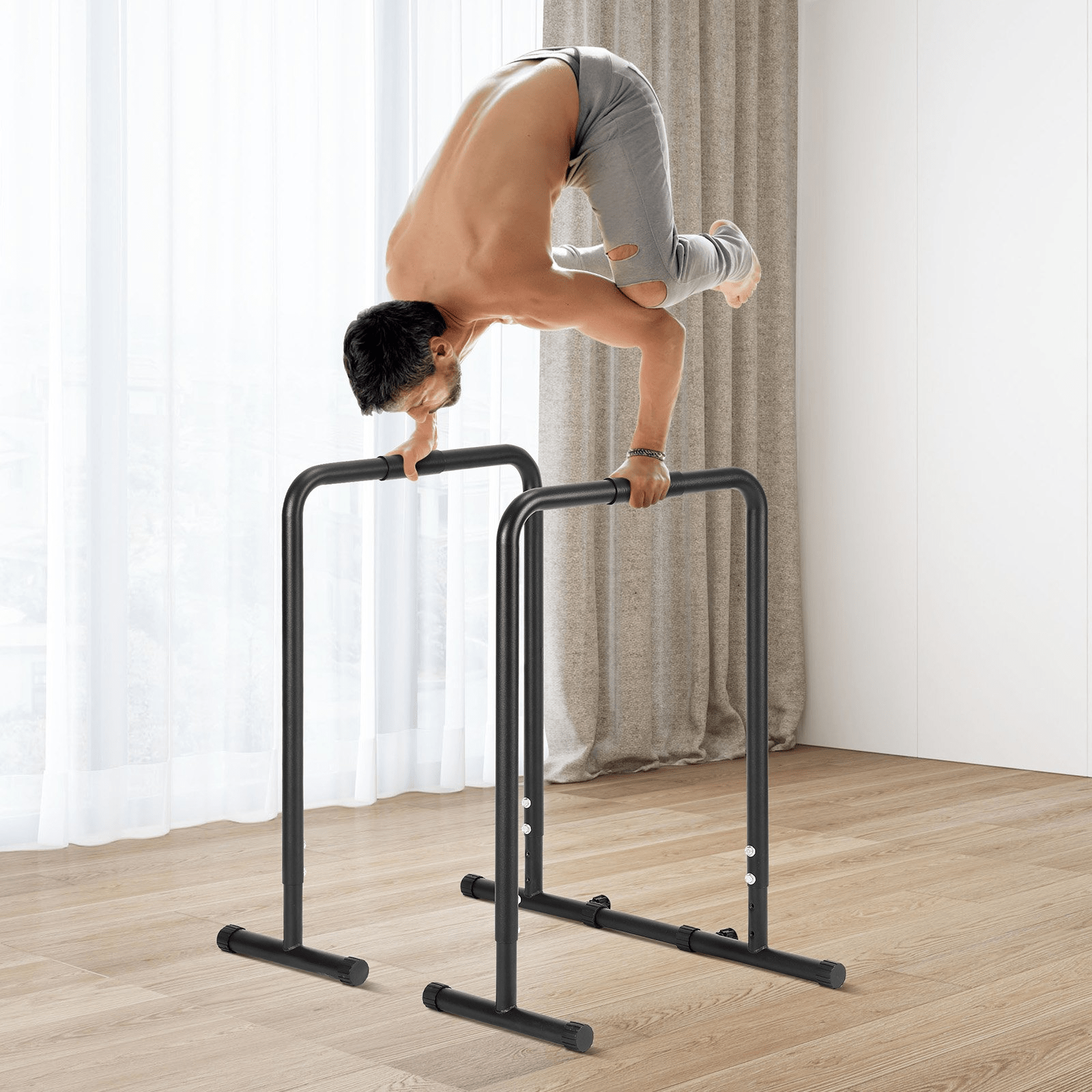 VEVOR Adjustable Dip Bar – Strength Training Station for Home & Gym Workouts - GNS Beauty & Personal Care