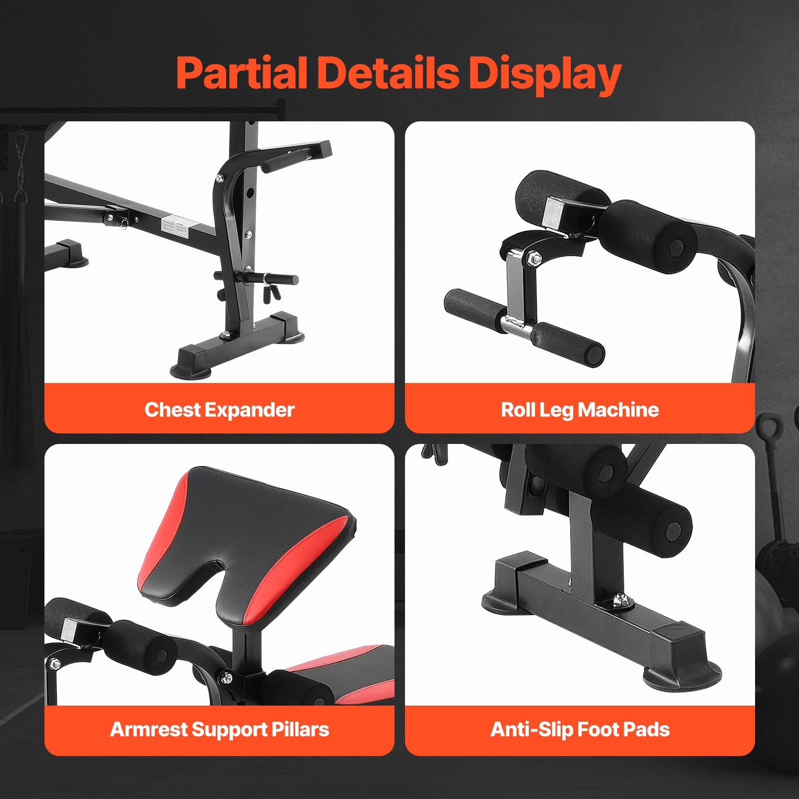 VEVOR Adjustable & Foldable Weight Bench - All - in - One Home Gym Sit - Up Bench - GNS Beauty & Personal Care