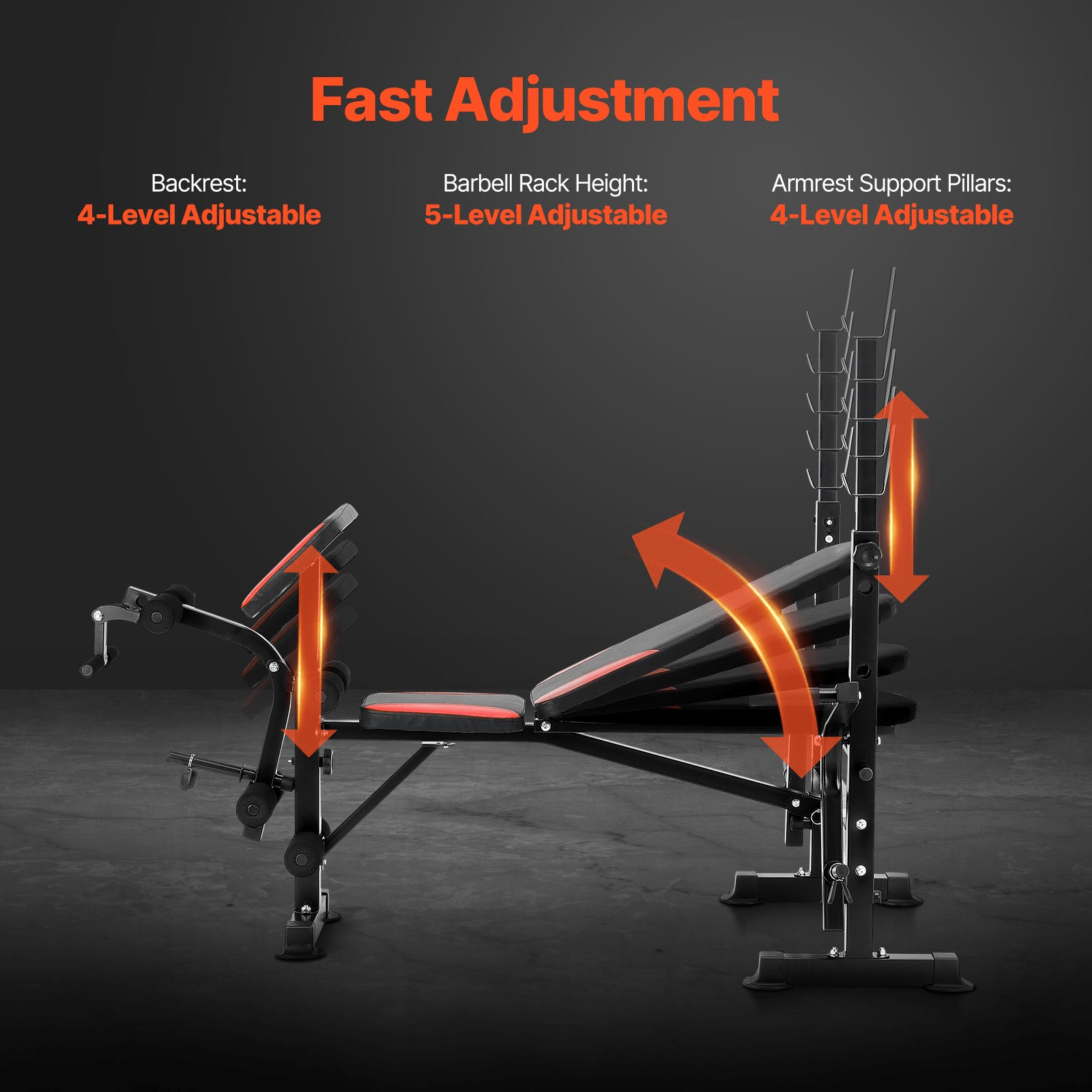 VEVOR Adjustable & Foldable Weight Bench - All - in - One Home Gym Sit - Up Bench - GNS Beauty & Personal Care