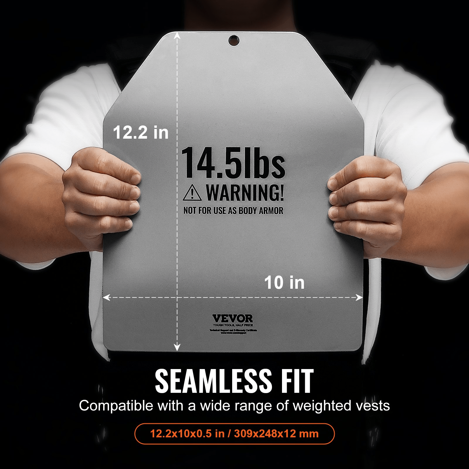 VEVOR Curved Weight Vest Plates - 2x 14.5 LB Plates for Strength Training - GNS Beauty & Personal Care