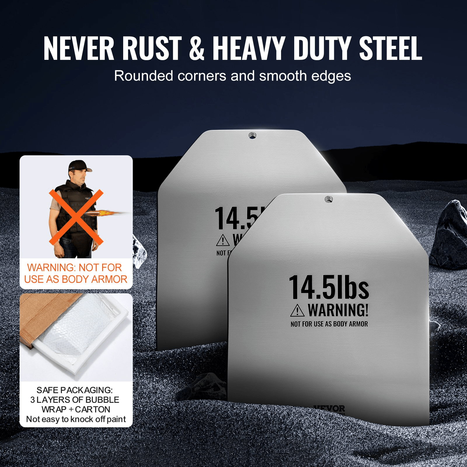 VEVOR Curved Weight Vest Plates - 2x 14.5 LB Plates for Strength Training - GNS Beauty & Personal Care