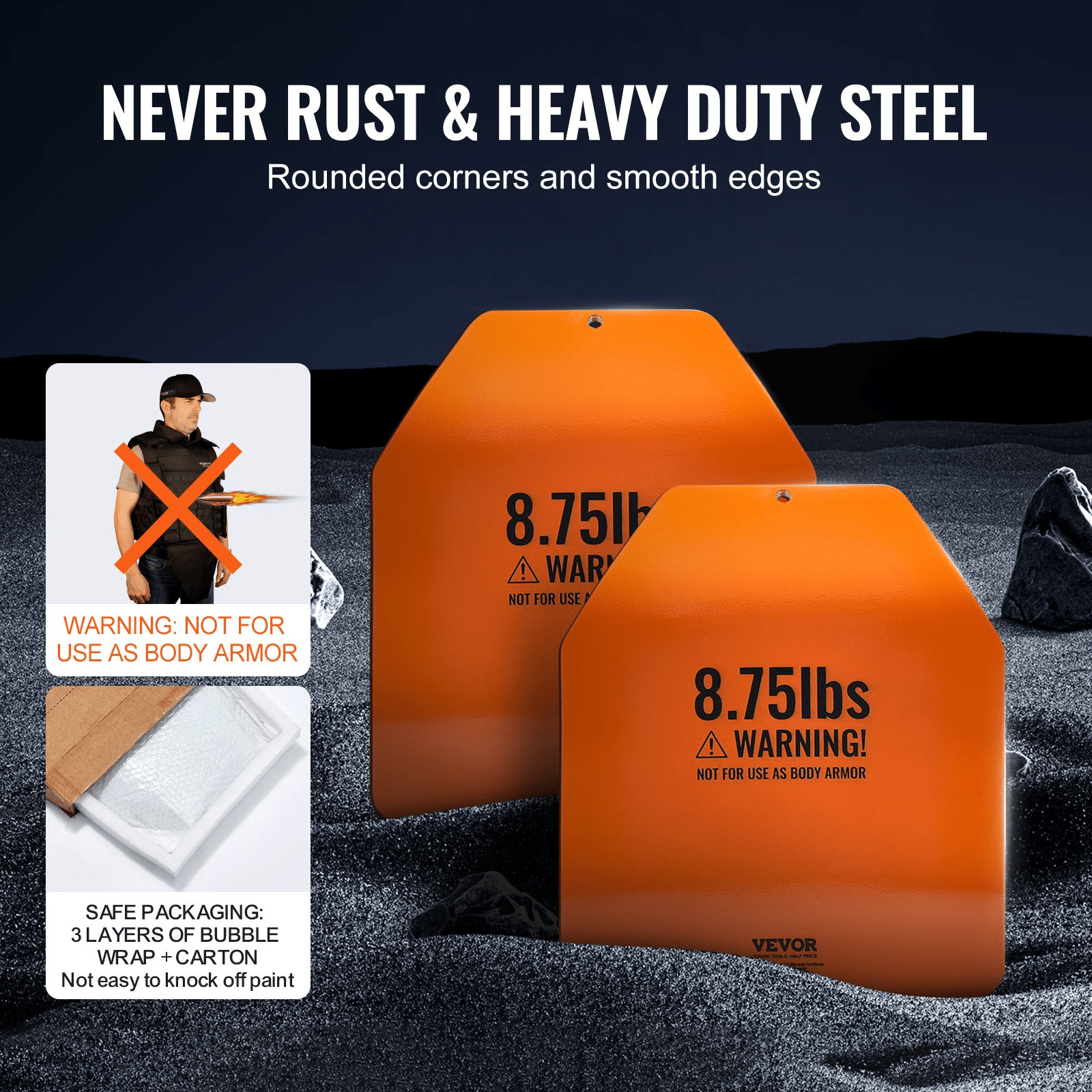 VEVOR Curved Weight Vest Plates - 2x 8.75 LB Plates for Strength Training - GNS Beauty & Personal Care
