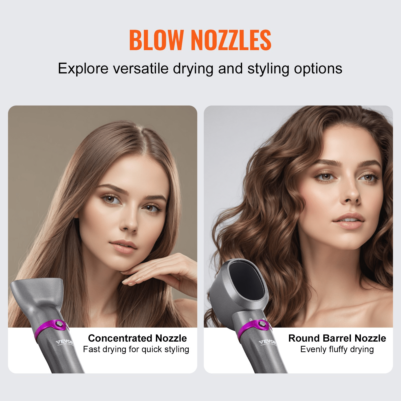 VEVOR Hair Dryer Brush 5 - in - 1 Hot Hair Styler Upgraded Negative Ion for Curling - GNS Beauty & Personal Care