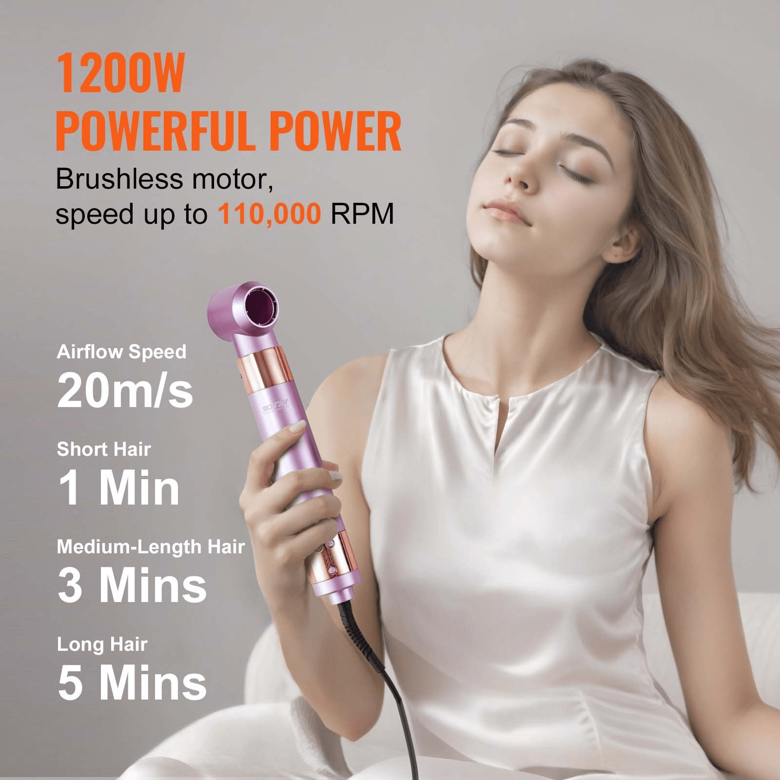 VEVOR Hair Dryer Brush – 6 - in - 1 Multi Hair Styler for Volumizing, Styling & Curling - GNS Beauty & Personal Care