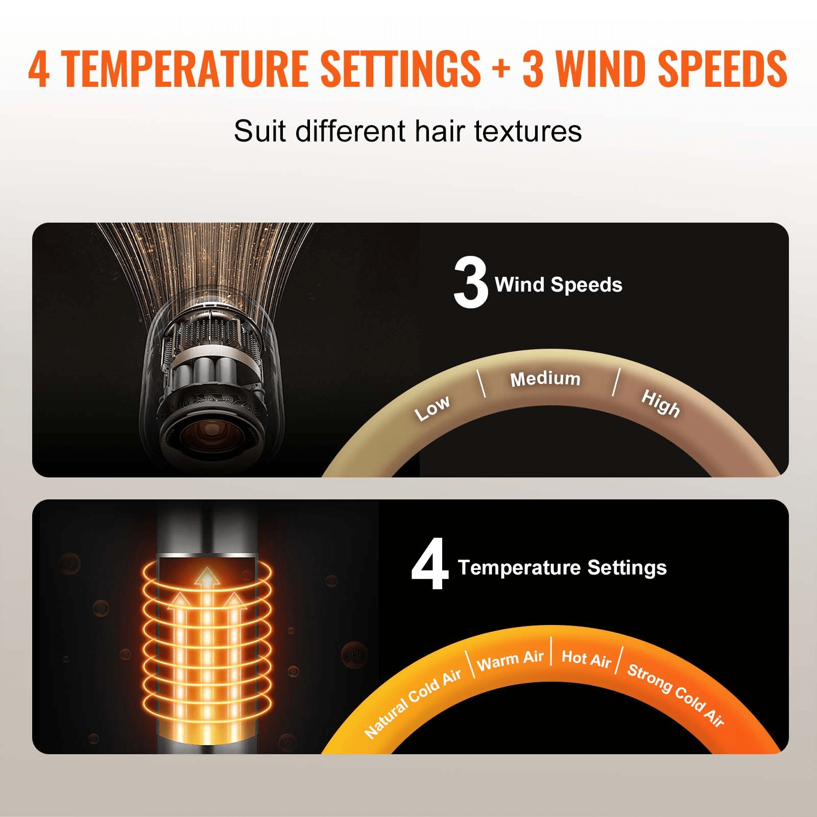 VEVOR Hair Dryer Brush – 6 - in - 1 Multi Hair Styler for Volumizing, Styling & Curling - GNS Beauty & Personal Care