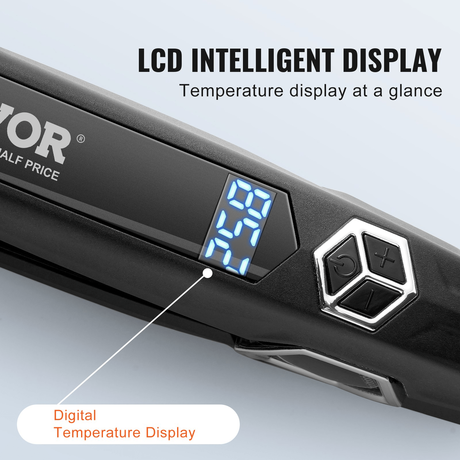 VEVOR Hair Straightener – 1.5 - Inch Titanium Flat Iron with Dual Infrared Technology - GNS Beauty & Personal Care