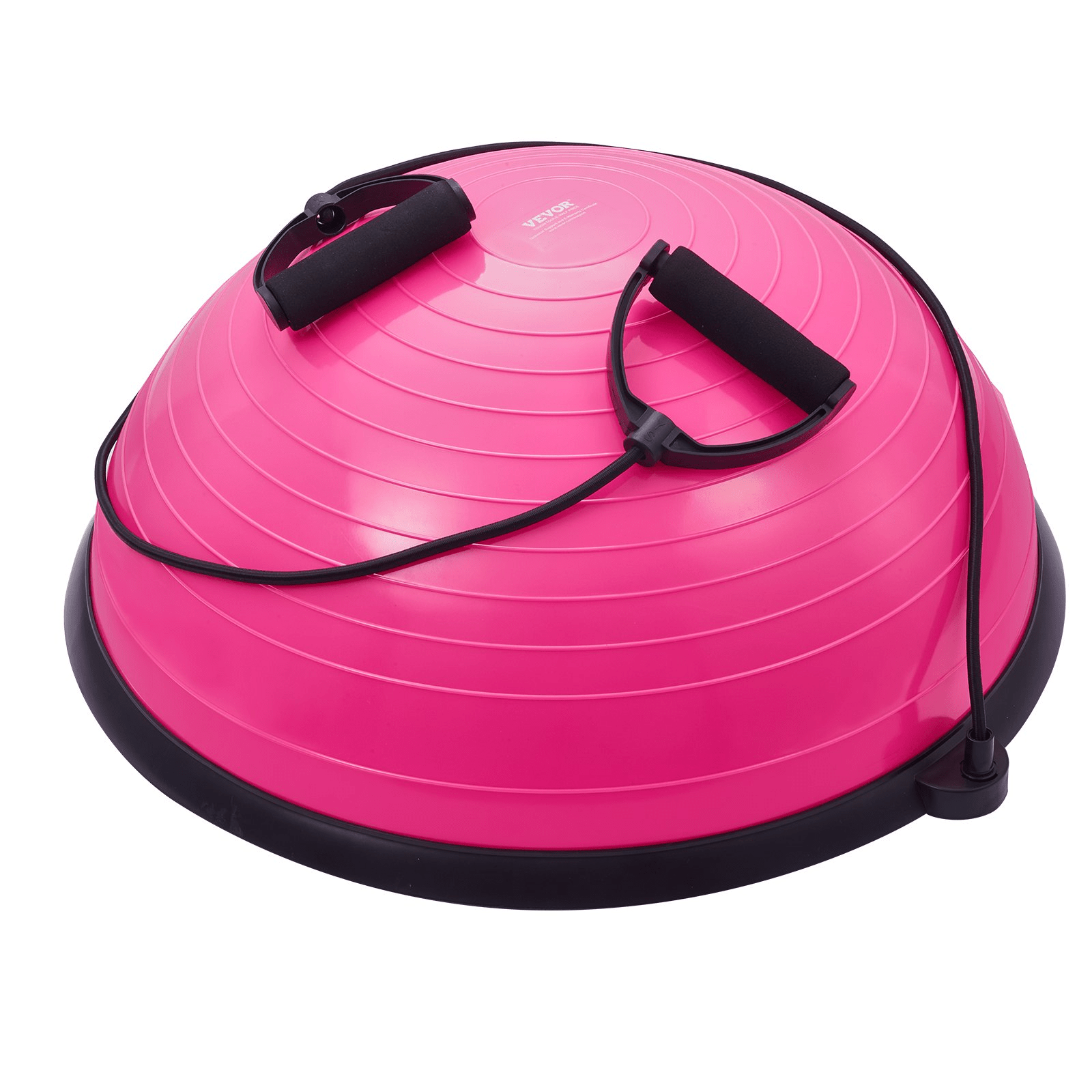 VEVOR Half Exercise Ball Trainer - 23" Balance Ball with Resistance Bands (Pink) - GNS Beauty & Personal Care