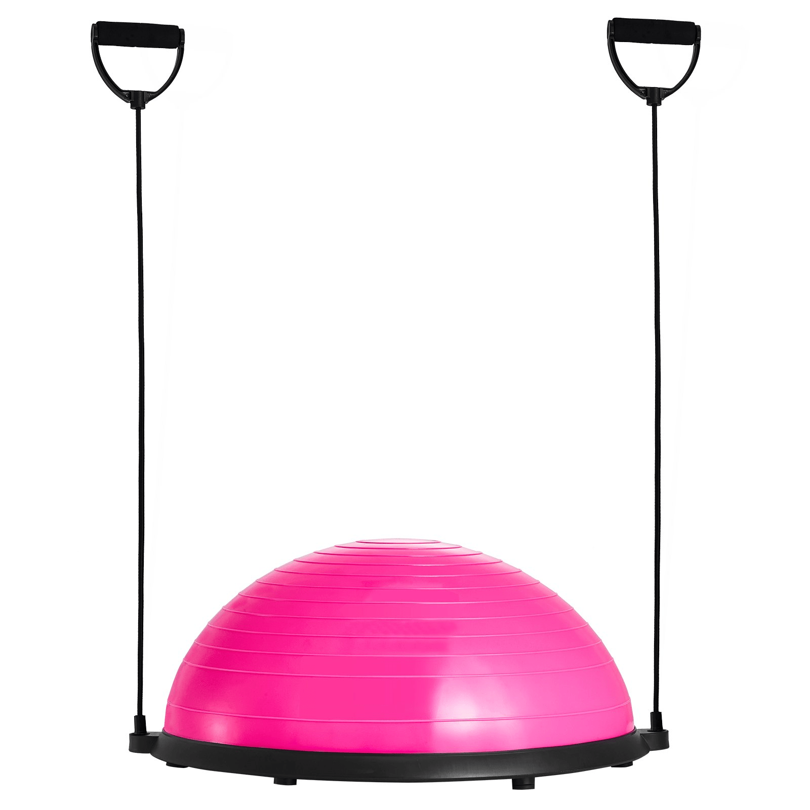 VEVOR Half Exercise Ball Trainer - 23" Balance Ball with Resistance Bands (Pink) - GNS Beauty & Personal Care