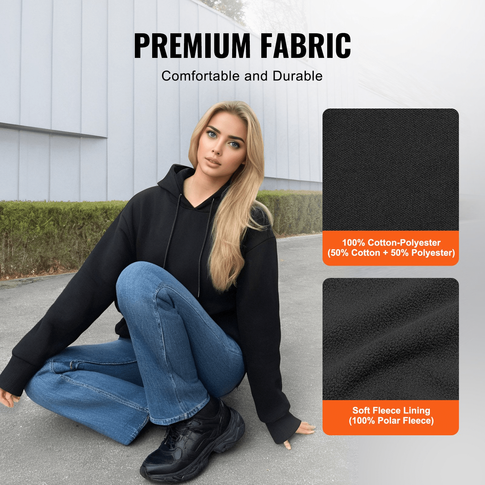 VEVOR Heated Hoodie with Battery - Unisex, Black (Medium) - GNS Beauty & Personal Care