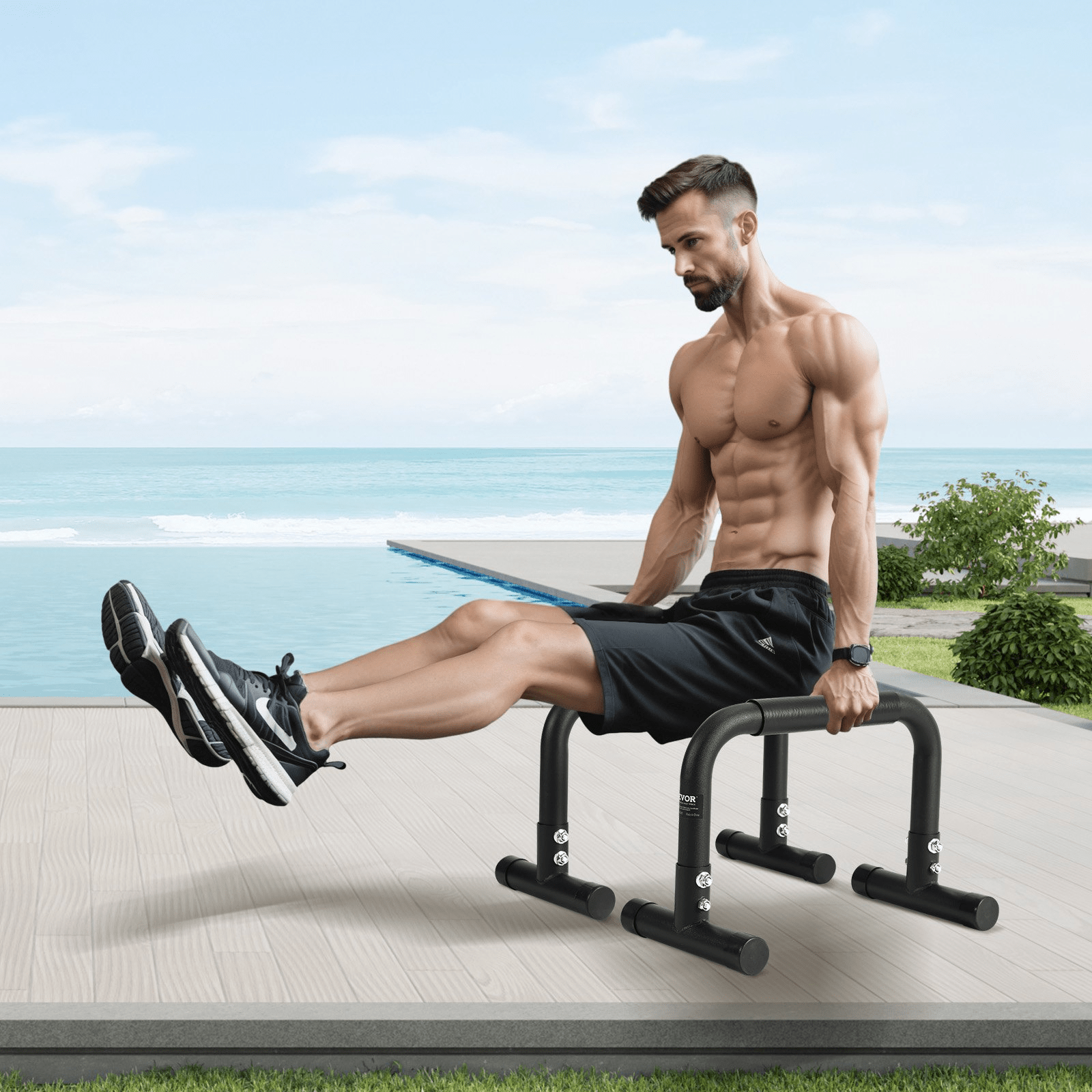VEVOR Heavy - Duty Dip Bars – Strength Training Station for Home & Gym Workouts - GNS Beauty & Personal Care