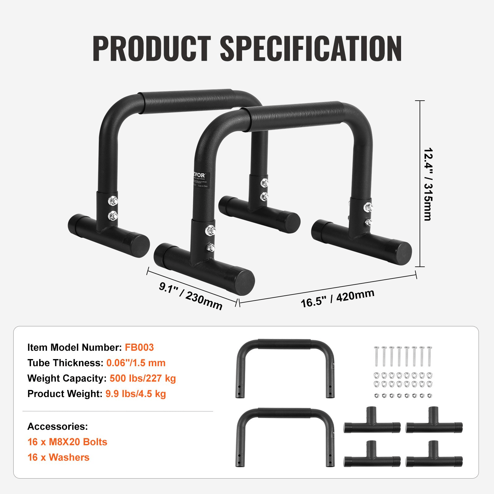 VEVOR Heavy - Duty Dip Bars – Strength Training Station for Home & Gym Workouts - GNS Beauty & Personal Care