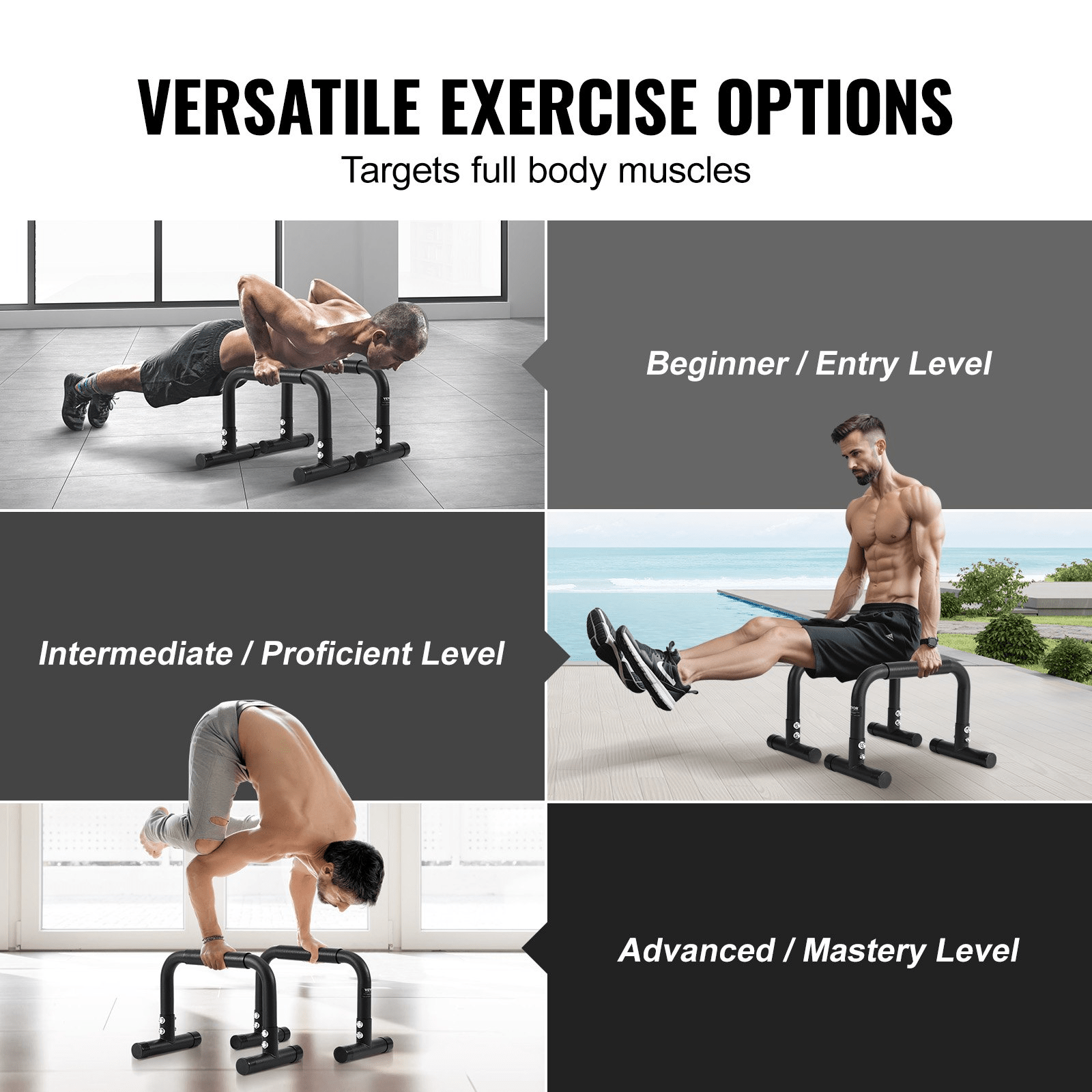 VEVOR Heavy - Duty Dip Bars – Strength Training Station for Home & Gym Workouts - GNS Beauty & Personal Care