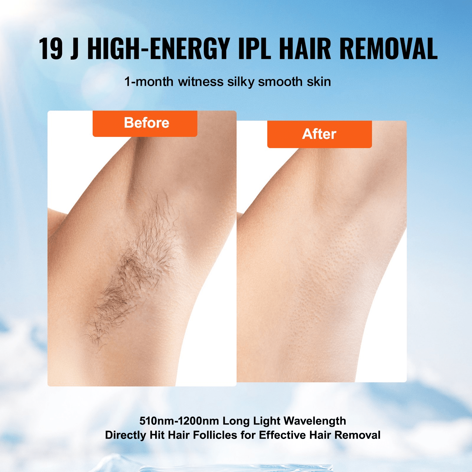 VEVOR IPL Hair Removal Device - Sapphire Ice Cooling for Painless Use - GNS Beauty & Personal Care