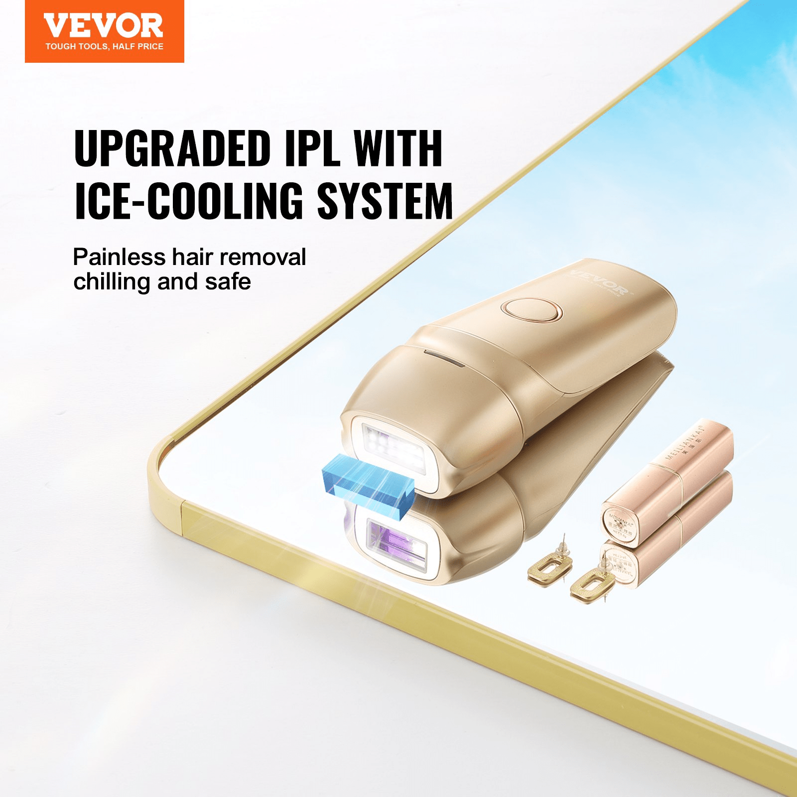 VEVOR IPL Hair Removal Device with Ice Cooling – Painless & Customizable for Full - Body Use - GNS Beauty & Personal Care