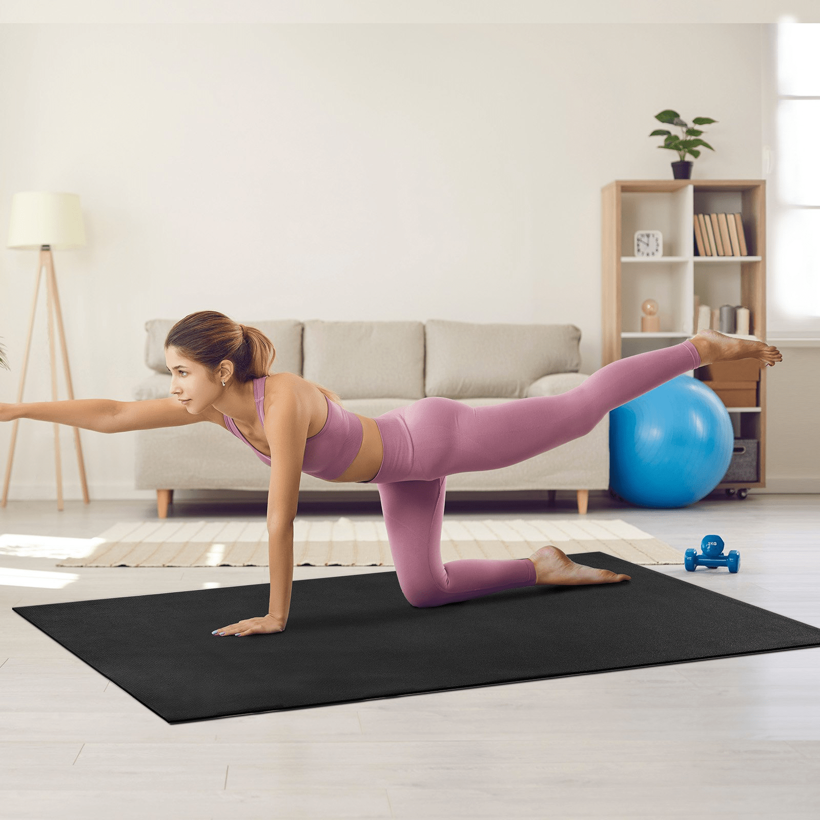 VEVOR Large Exercise Mat - 7x5ft Non - Slip Yoga & Floor Workout Mat - GNS Beauty & Personal Care
