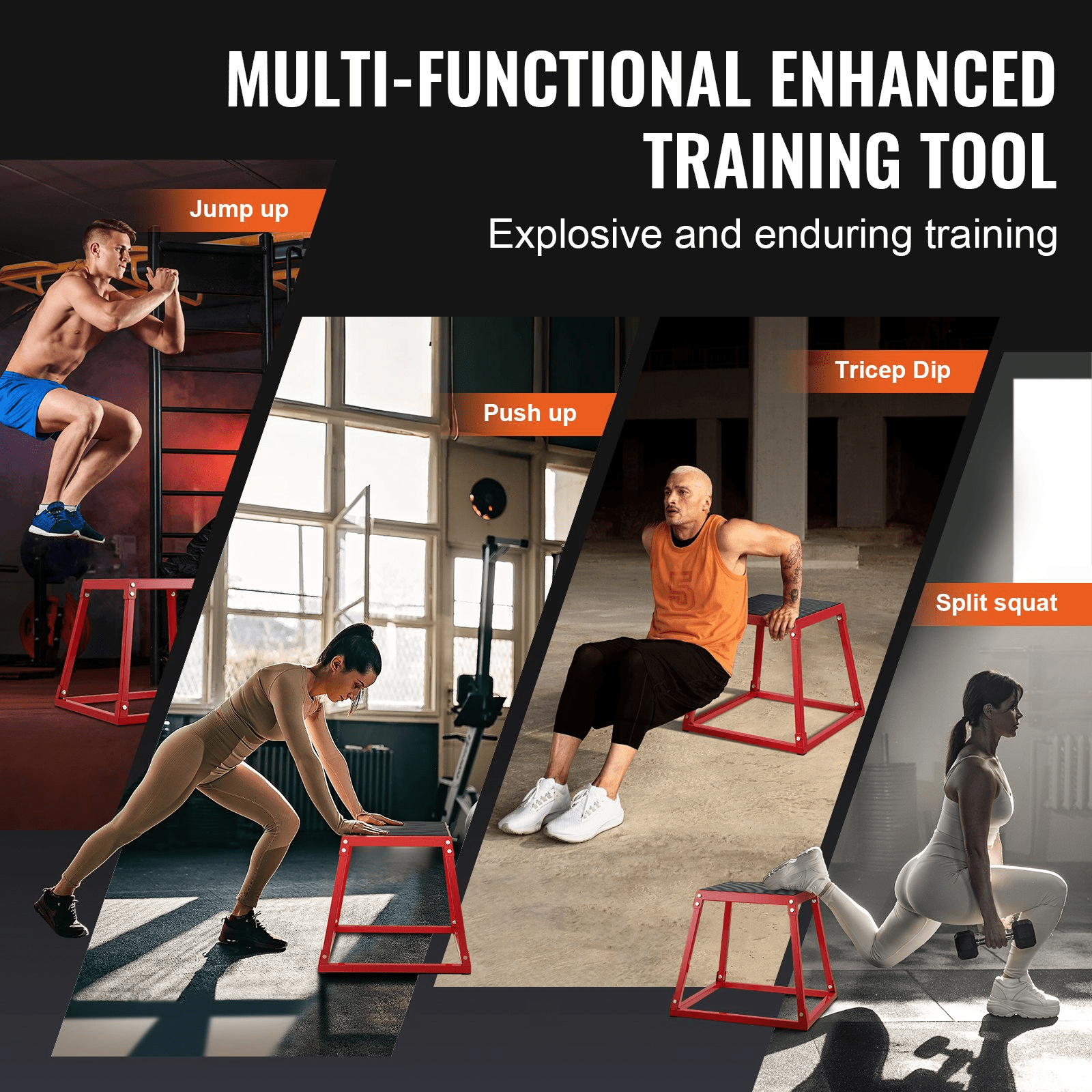 VEVOR Plyometric Jump Boxes - 3 - Piece Set for Agility & Strength Training - GNS Beauty & Personal Care