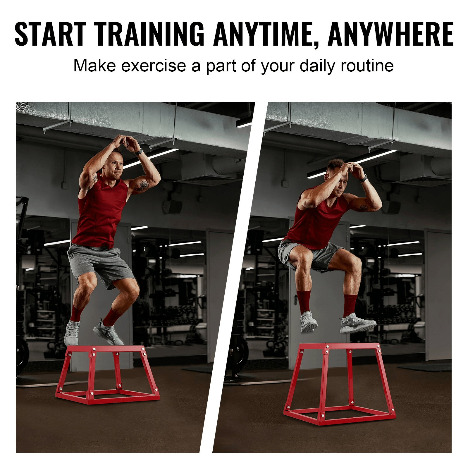 VEVOR Plyometric Jump Boxes - 3 - Piece Set for Agility & Strength Training - GNS Beauty & Personal Care
