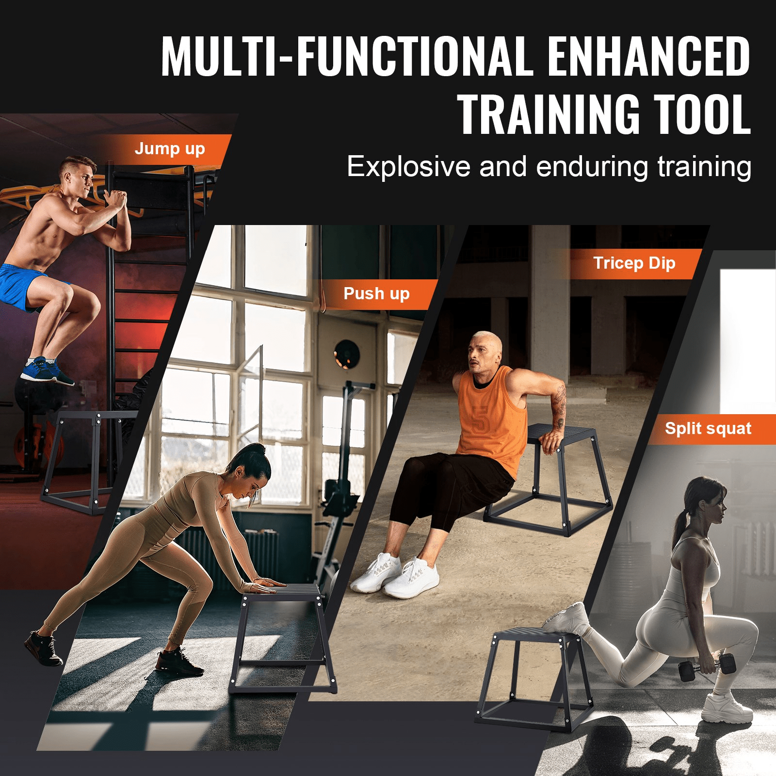 VEVOR Plyometric Jump Boxes - 4 - Piece Set for Agility & Strength Training - GNS Beauty & Personal Care