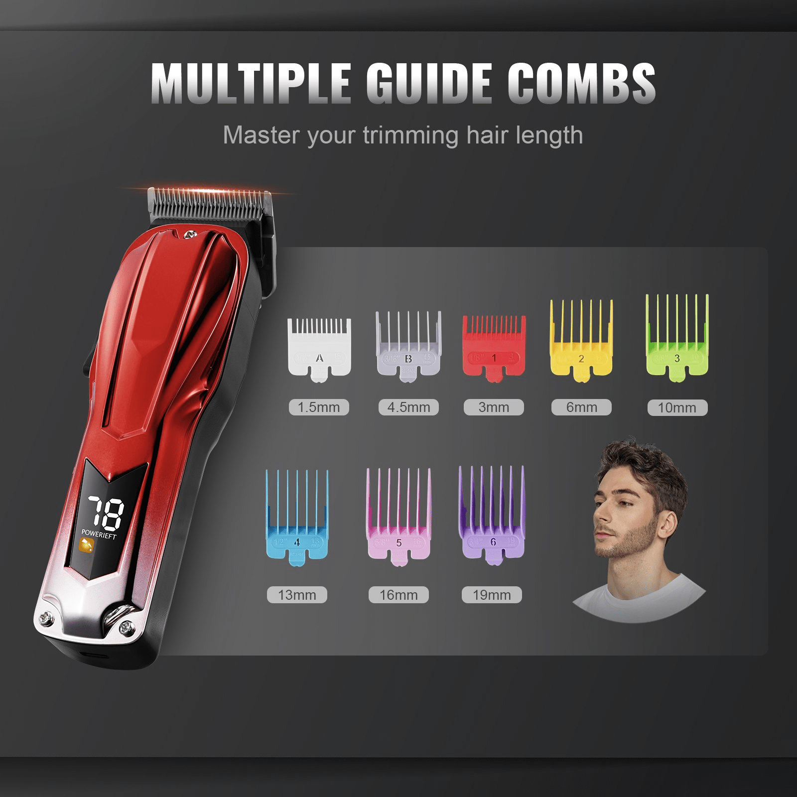 VEVOR Professional Hair Clippers for Men with 6800RPM Motor & LCD Display - GNS Beauty & Personal Care