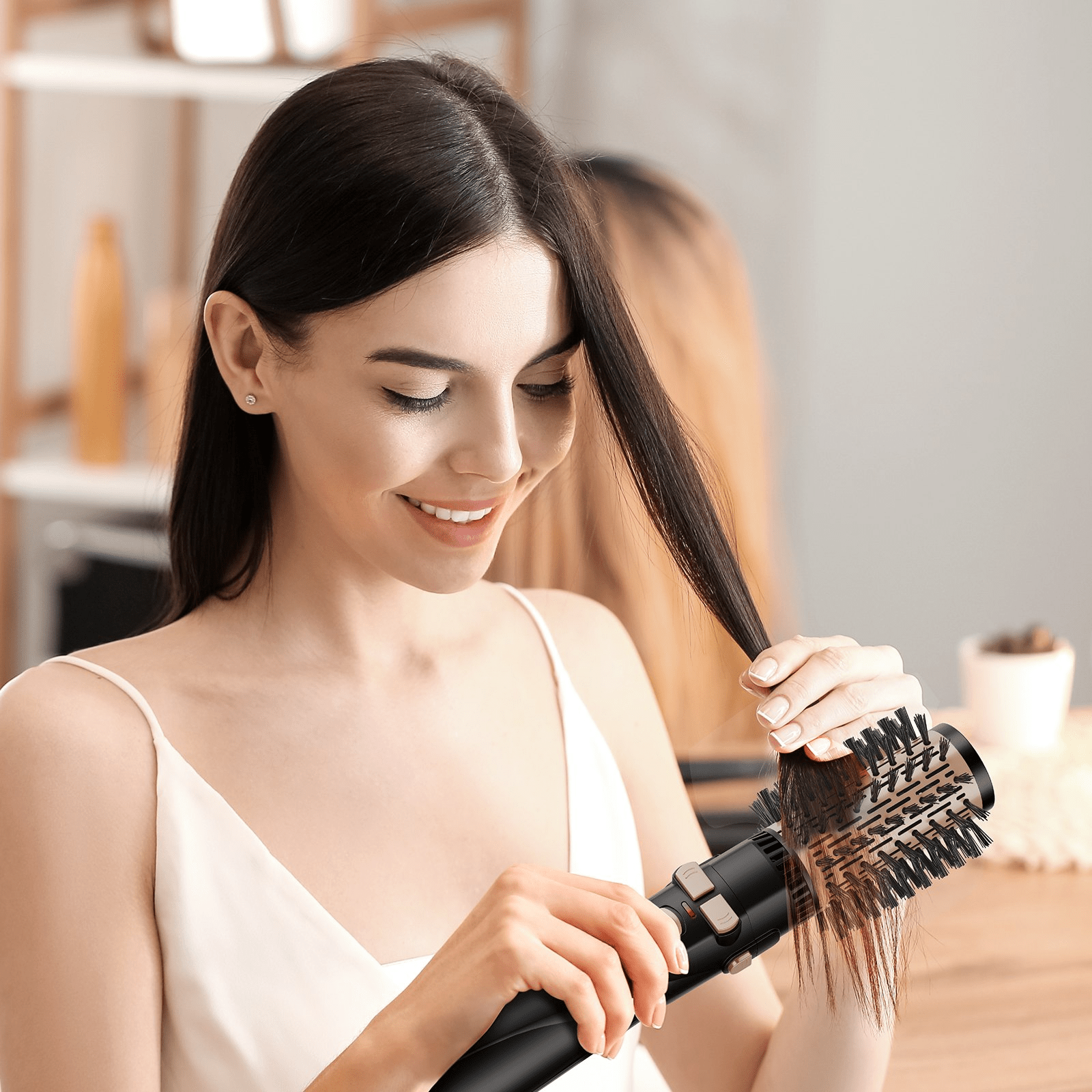 VEVOR Rotating Hair Dryer Brush – Salon - Quality Styling Made Easy - GNS Beauty & Personal Care