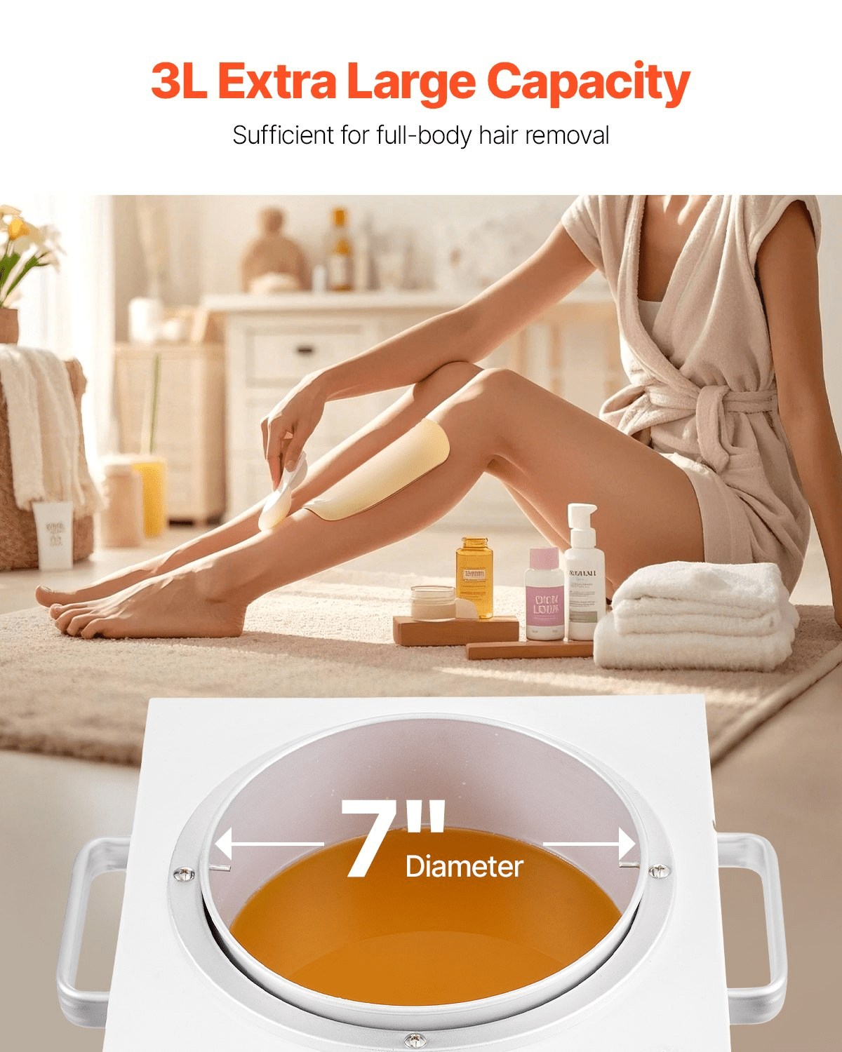 VEVOR Single Pot Wax Warmer 3000ML 300W Professional Wax Warmer for Hair Removal - GNS Beauty & Personal Care