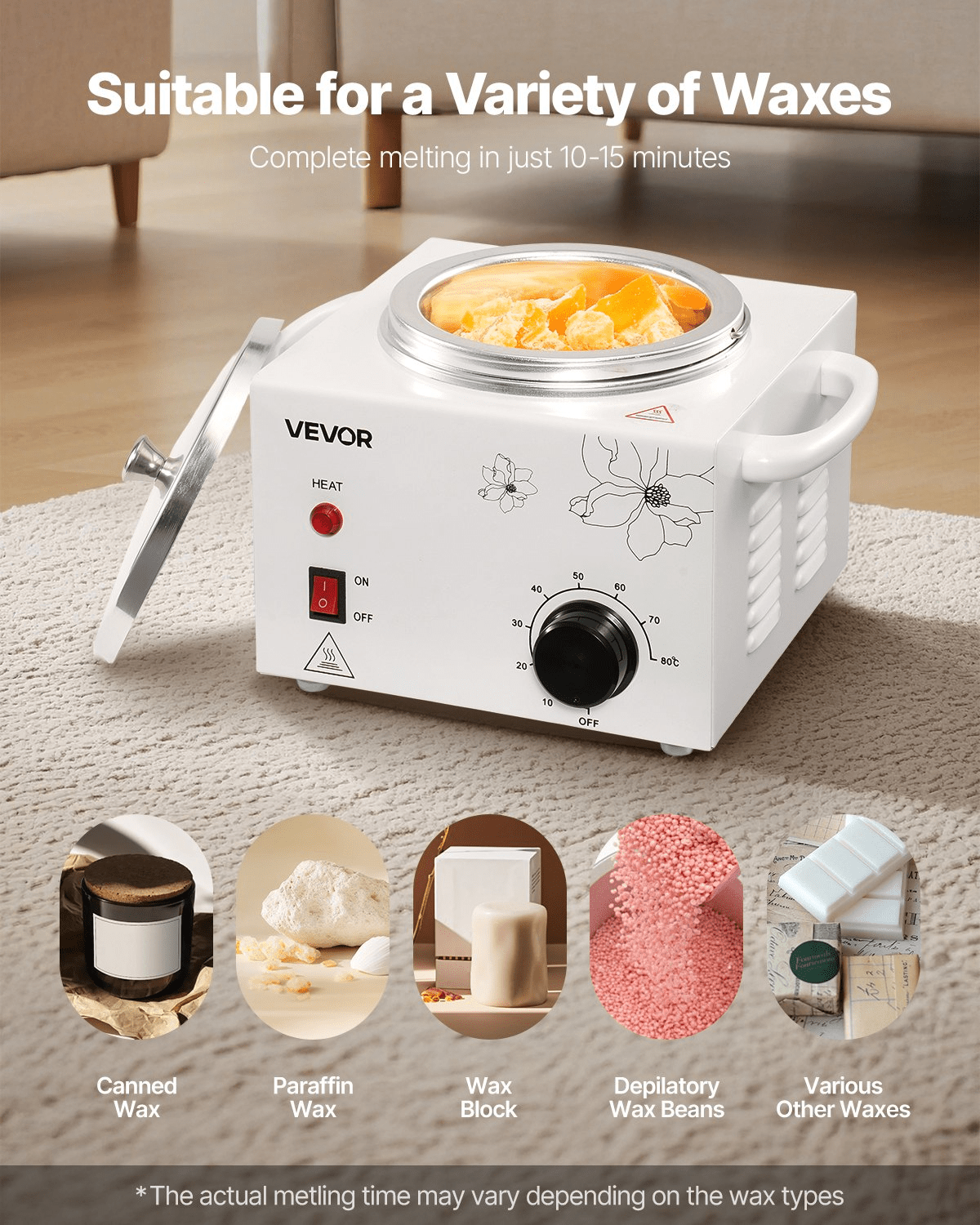 VEVOR Single Wax Warmer 600ML Professional Waxing Heater Pot for Hair Removal - GNS Beauty & Personal Care
