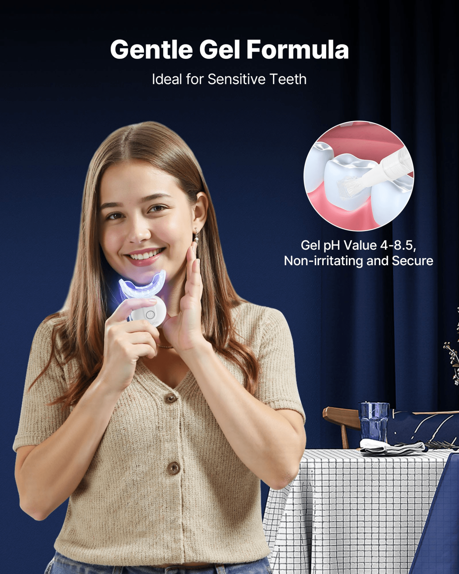VEVOR Teeth Whitening Kit - Wireless LED Light & 32 Accelerator Lights - GNS Beauty & Personal Care