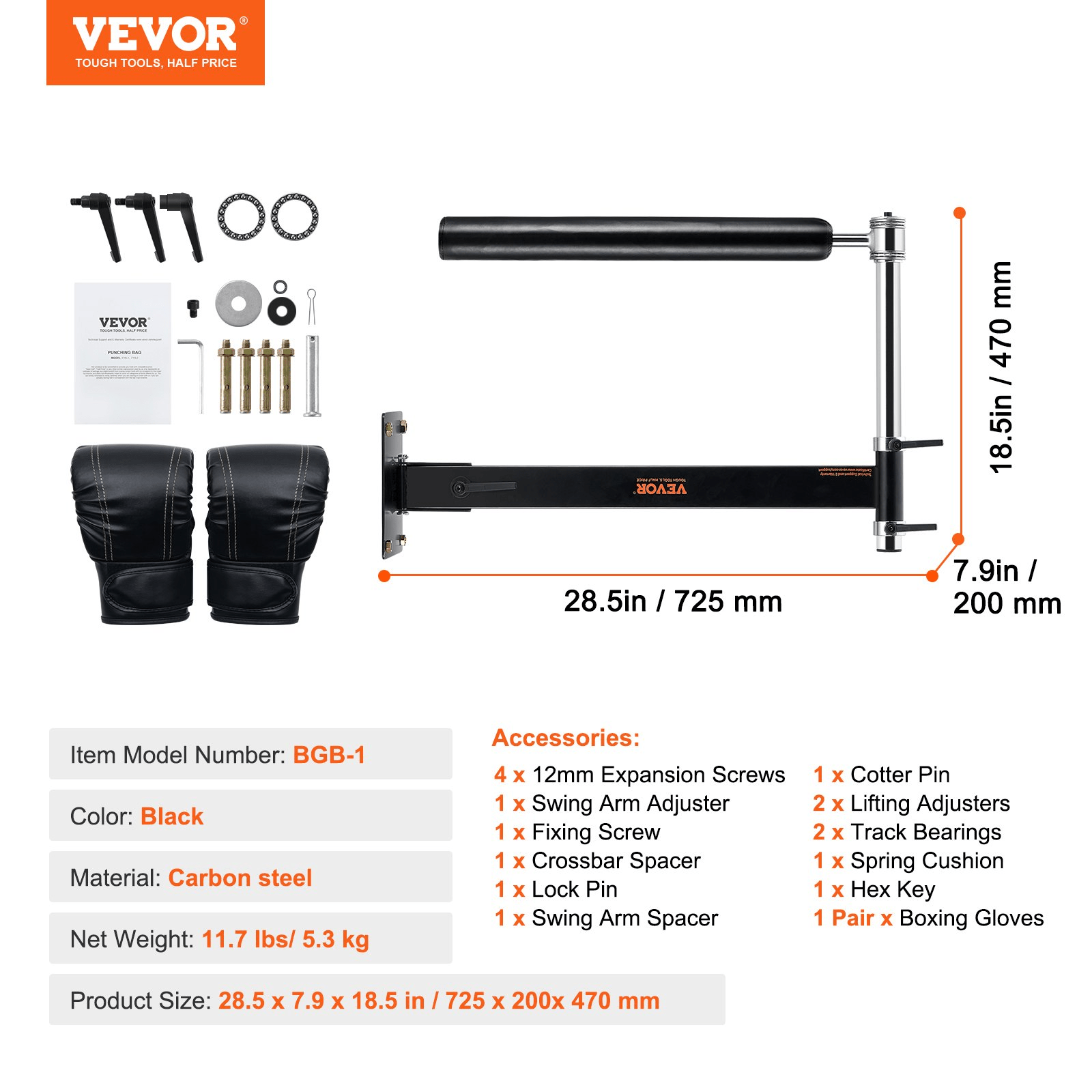 VEVOR Wall - Mount Boxing Spinning Bar – Speed & Reflex Training for Combat Sports - GNS Beauty & Personal Care