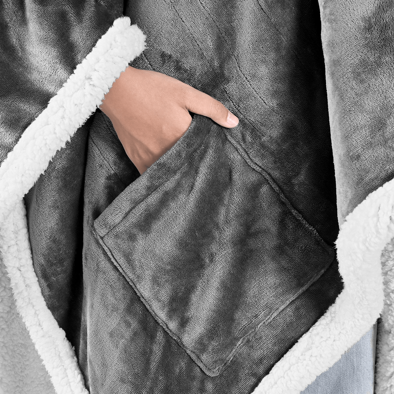 VEVOR Wearable Heated Throw Blanket Electric Shawl, Portable Robe Blanket Hoodie for Women, 5 Heating Levels, 3H Auto Shut - Off, Overheat Protection,Winter for Adult Mom Girlfriend,Machine Washable - GNS Beauty & Personal Care