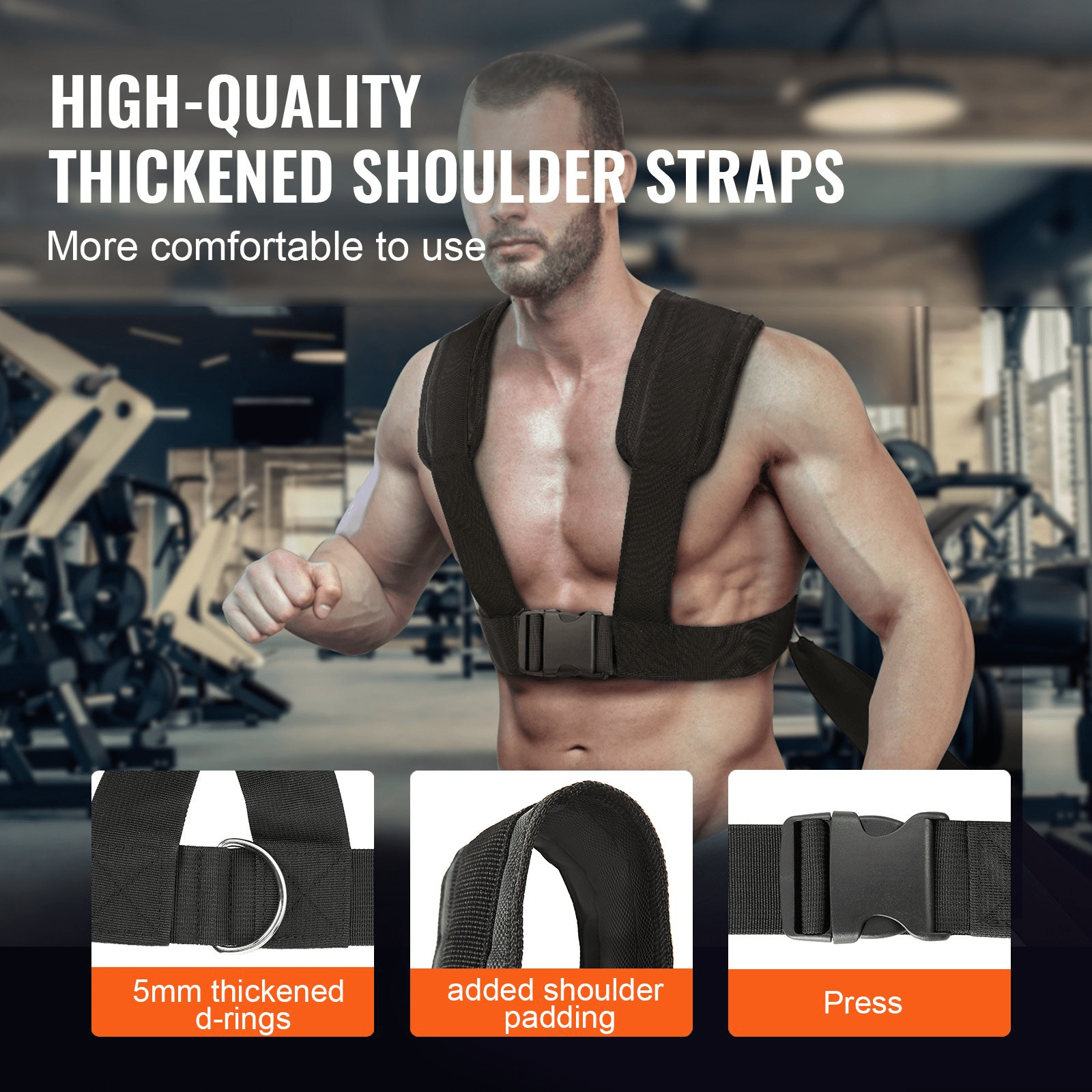 VEVOR Weight Training Sled, Pull Push Power Sled with Handle, Fitness Strength Resistance Training, Steel Workout Equipment for Athletic Exercise & Speed Improvement, Fit for 1" & 2" Weight Plate - GNS Beauty & Personal Care