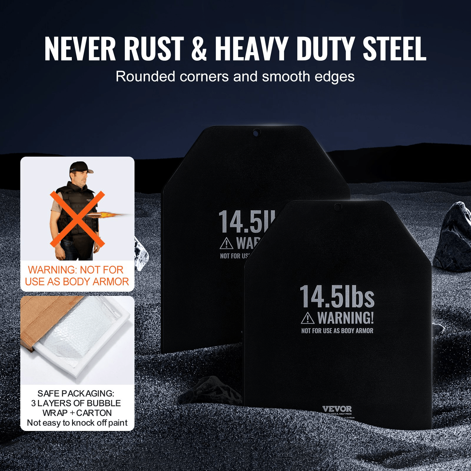 VEVOR Weight Vest Plates - 2x 14.5 LB Plates for Running & Strength Training - GNS Beauty & Personal Care