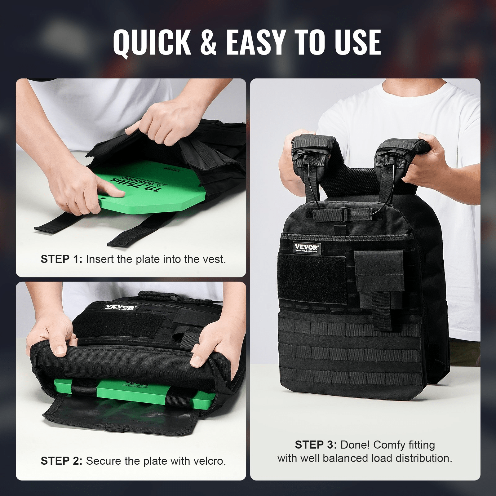 VEVOR Weight Vest Plates - 2x 19.75 LB Plates for Running & Strength Training - GNS Beauty & Personal Care