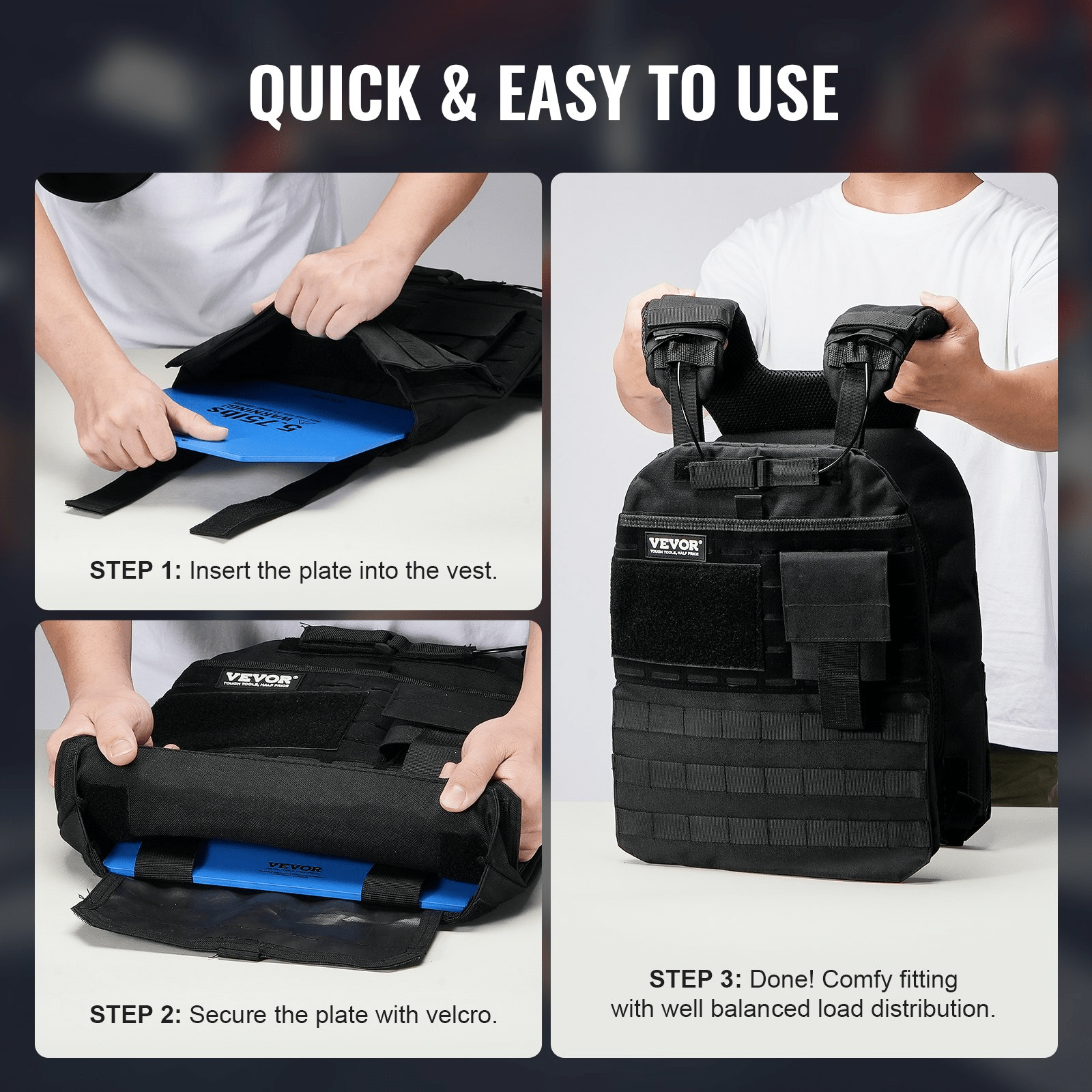 VEVOR Weight Vest Plates - 2x 5.75 LB Plates for Running & Strength Training - GNS Beauty & Personal Care