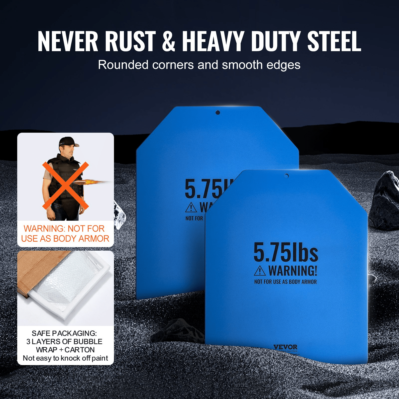 VEVOR Weight Vest Plates - 2x 5.75 LB Plates for Running & Strength Training - GNS Beauty & Personal Care