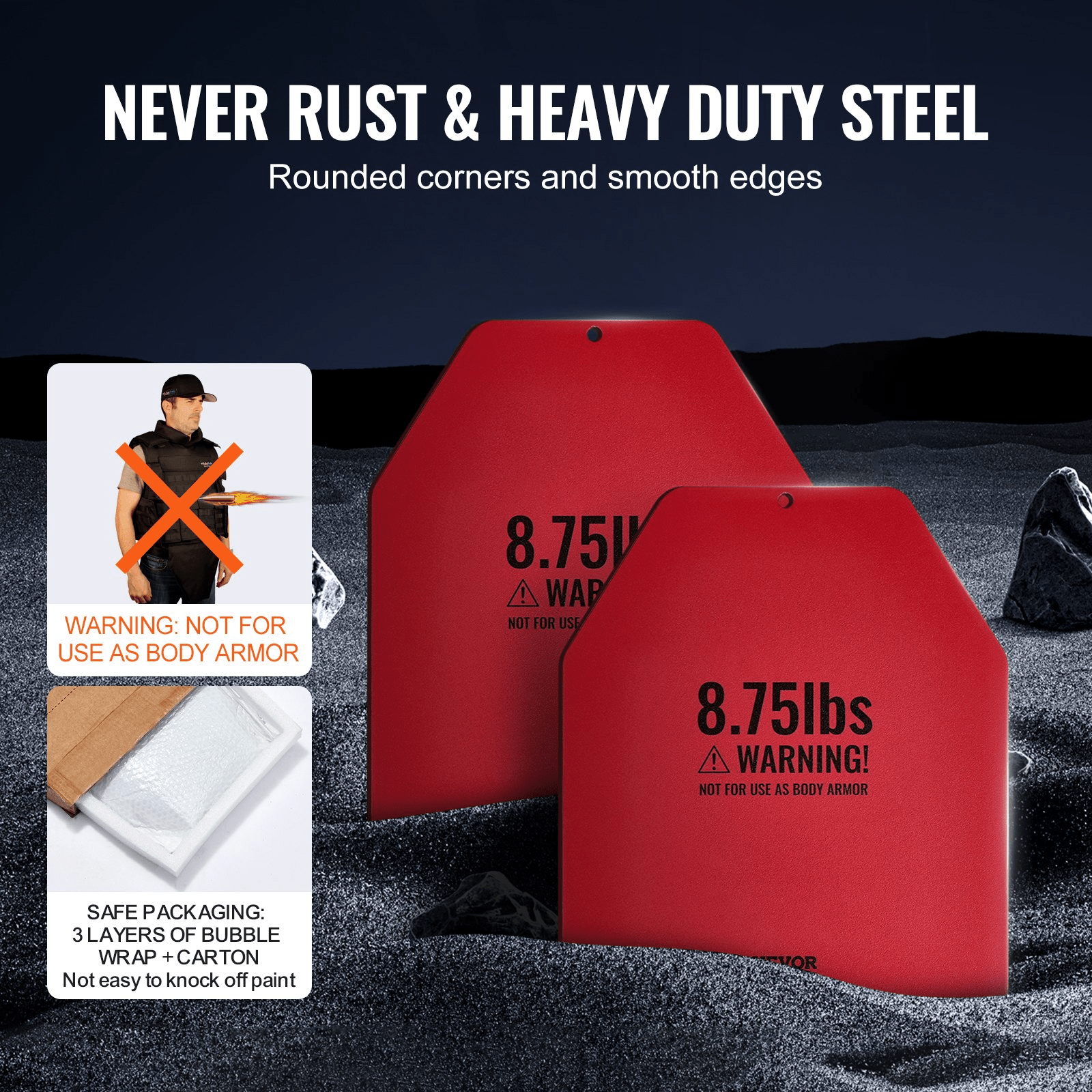 VEVOR Weight Vest Plates - 2x 8.75 LB Plates for Running & Strength Training - GNS Beauty & Personal Care