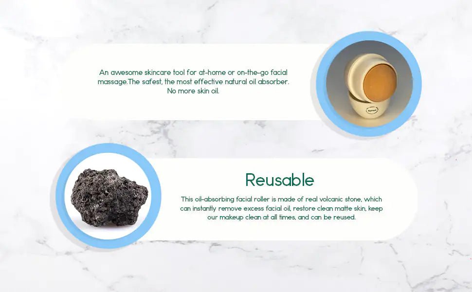 Volcanic Stone Oil - Absorbing Face Roller – Instantly Refresh & Mattify Your Skin - GNS Beauty & Personal Care