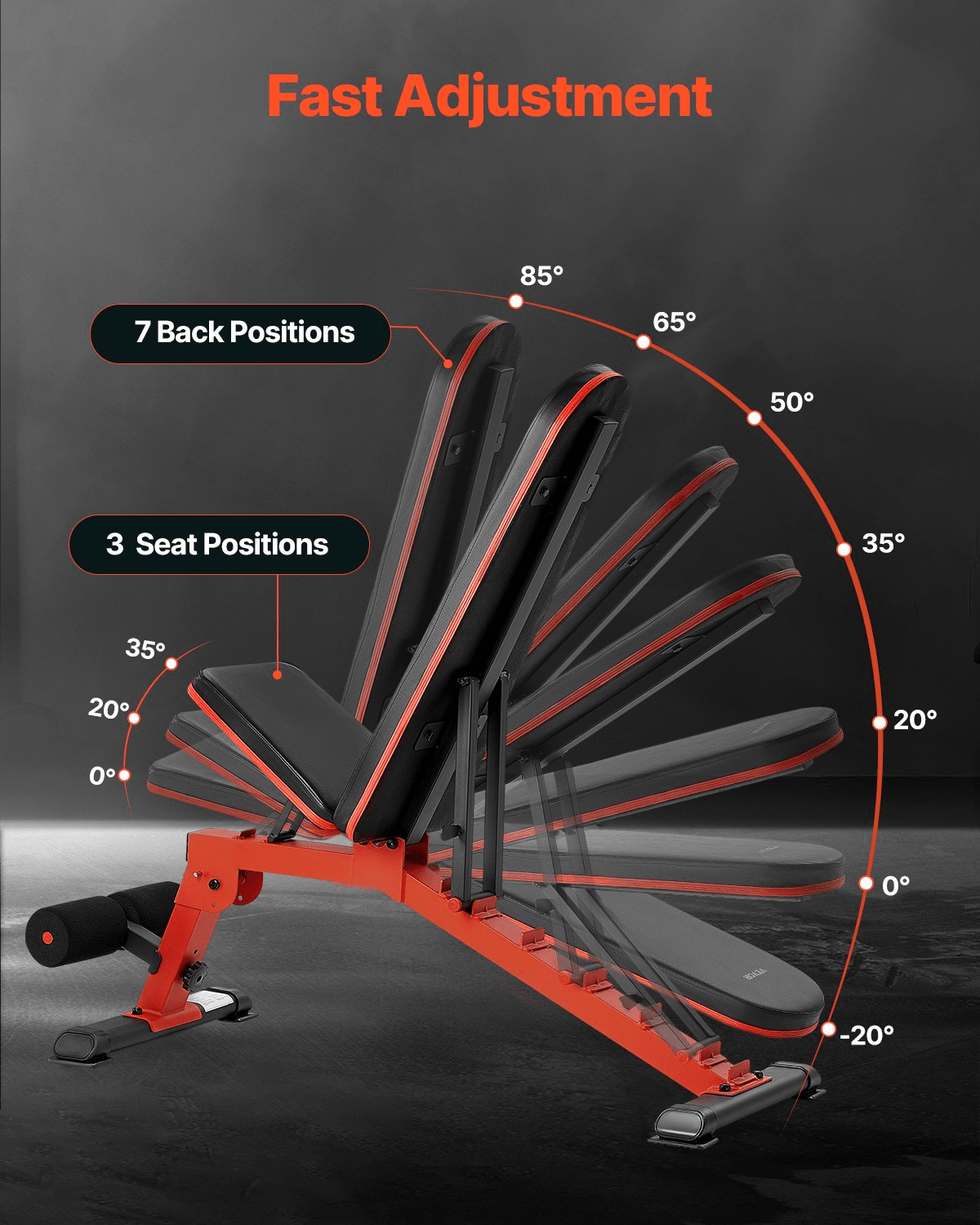 Weight Bench Sit up Bench for Home Gym Strength Training Adjustable Foldable - GNS Beauty & Personal Care